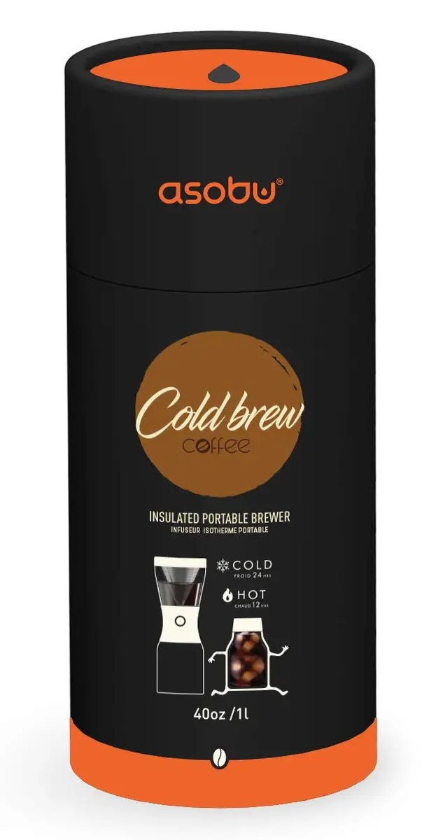 asobu Cold Brew Coffee Maker, Award-Winning 40oz Insulated Cold Brew Brewer with Portable Stainless Steel Carafe – No.1 Europe Coffee Fest Winner, Leakproof, BPA-Free, Keeps Cold 24H - view 4