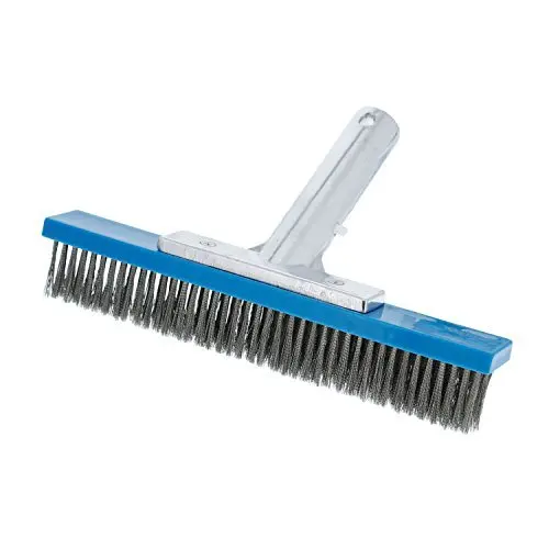 U.S. Pool Supply 10" Stainless Steel Pool Brush Head with Aluminum Handle | Heavy Duty Pool Cleaning Tool - view 2
