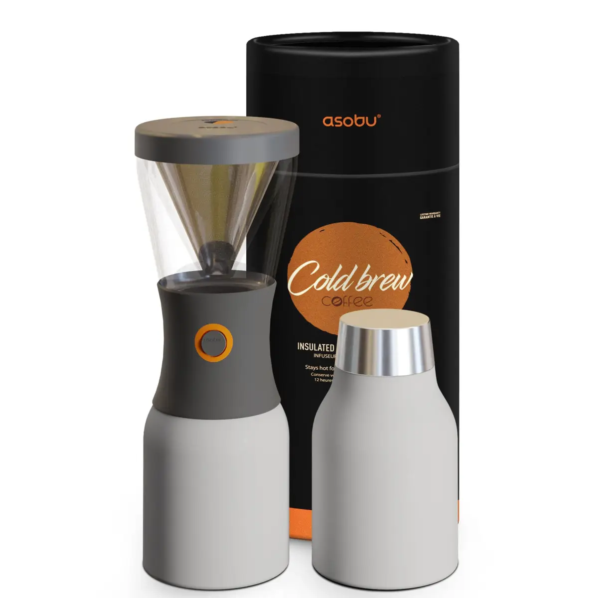asobu Cold Brew Coffee Maker 40oz | Award-Winning Portable Insulated Brewer with Stainless Steel Carafe - main product image