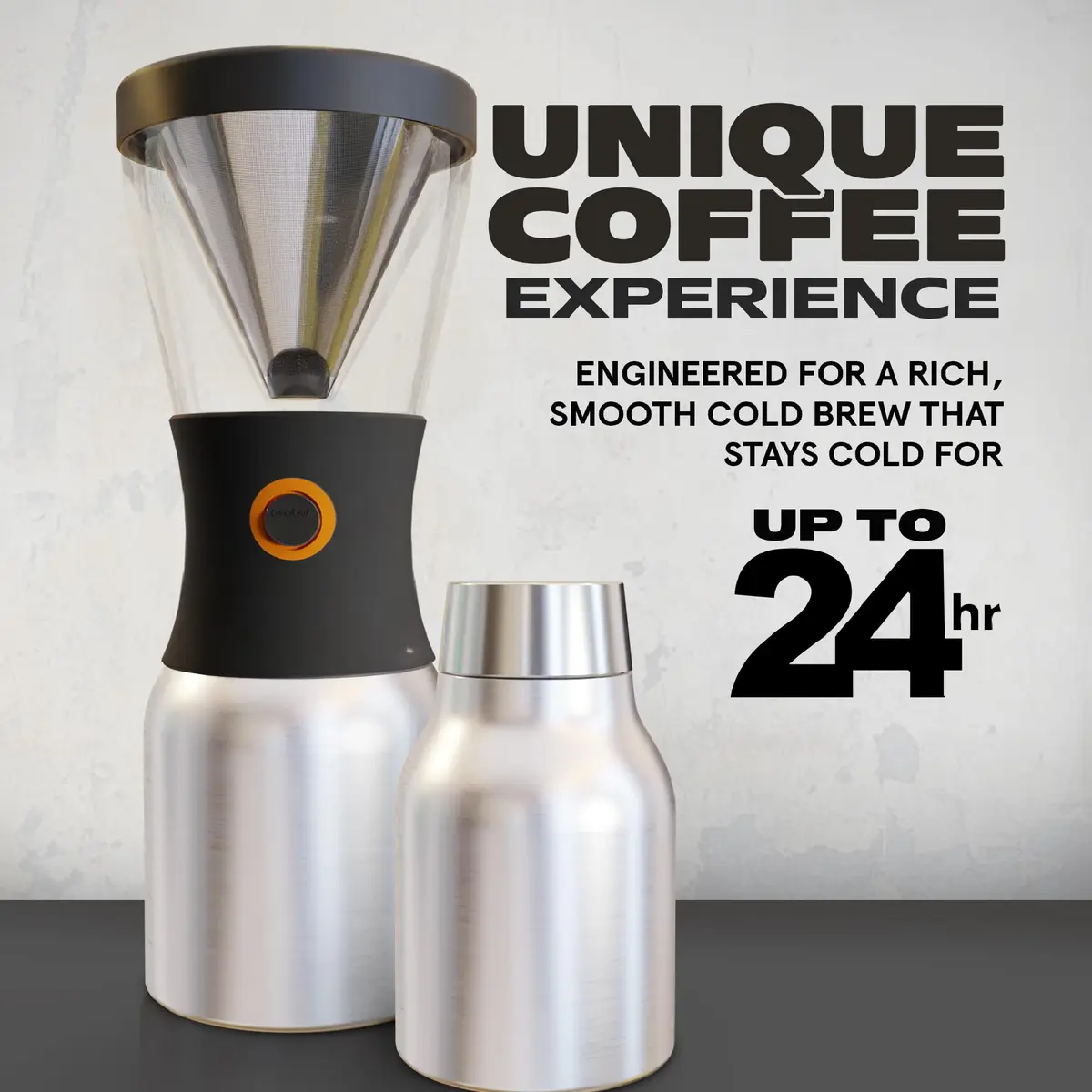 asobu Cold Brew Coffee Maker 40oz | Award-Winning Insulated Cold Brewer with Stainless Steel Carafe - view 2