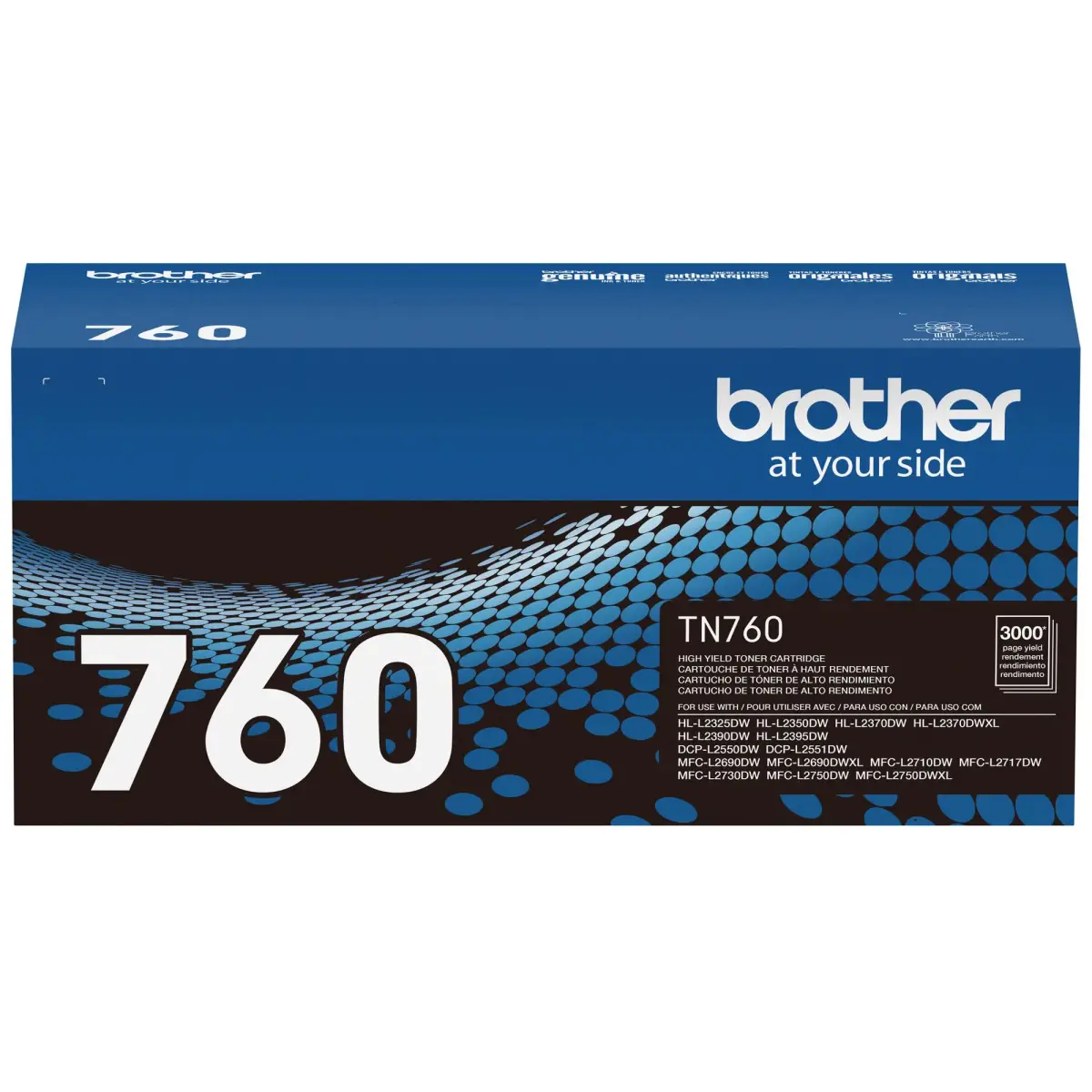 Brother Genuine TN760 High Yield Black Toner Cartridge | Professional Mono Laser Print Quality - view 2