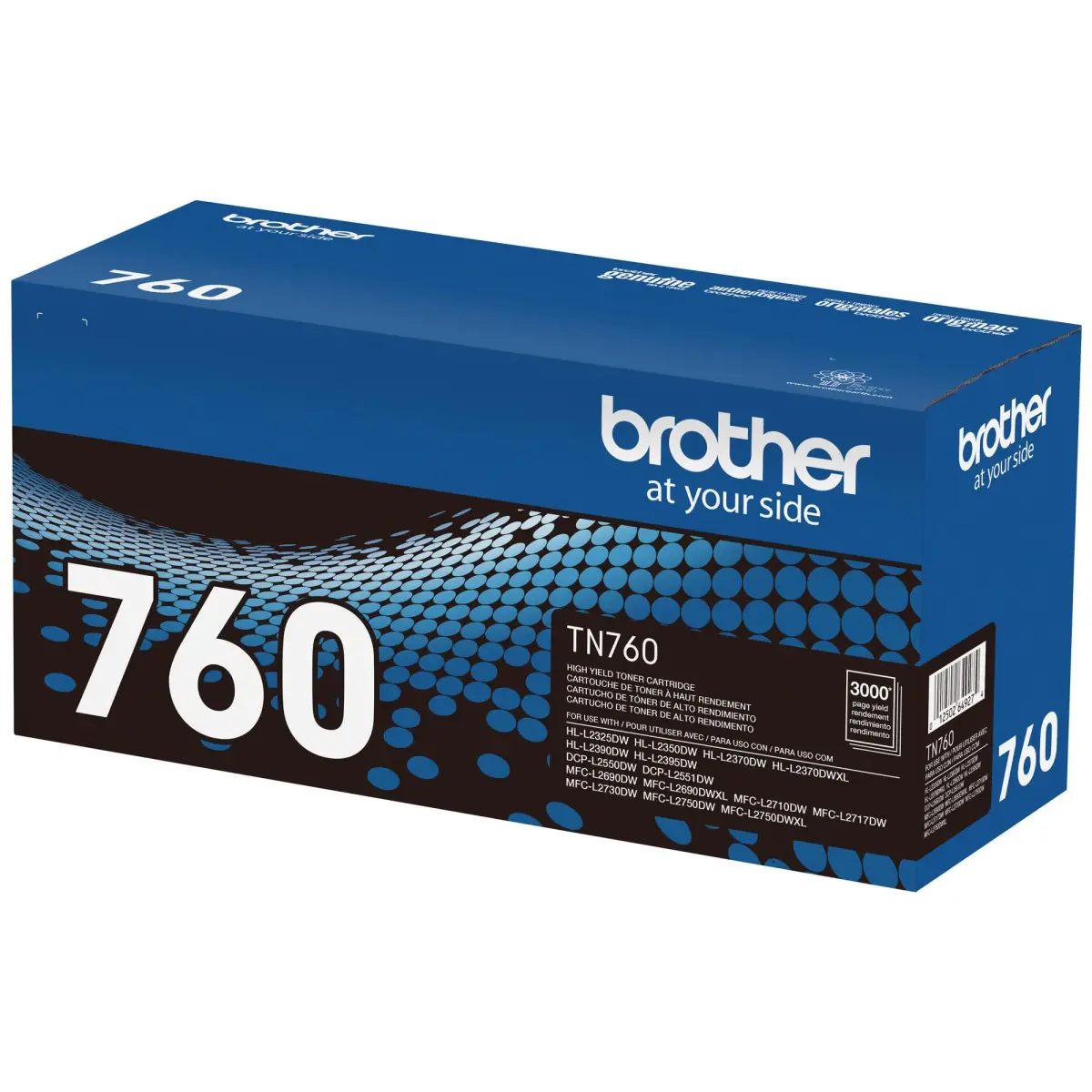 Brother Genuine TN760 High Yield Black Toner Cartridge | Professional Mono Laser Print Quality - view 3