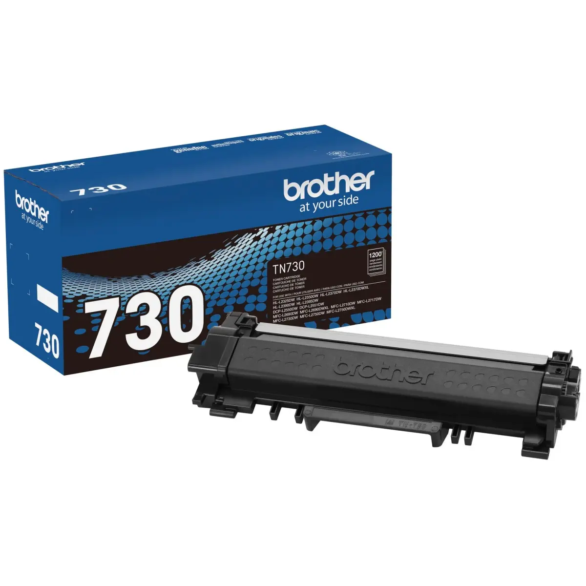 Brother Genuine TN730 Black Toner Cartridge 1200 Pages | Standard Yield Toner for Laser Printers - main product image