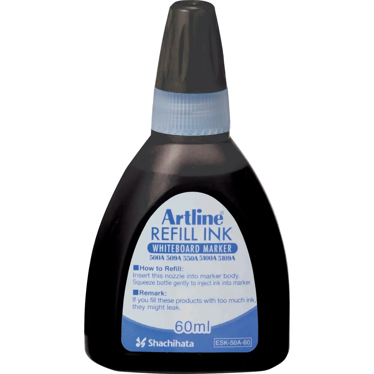 Artline Refill Ink (ESK-50A, BLACK) for Whiteboard Markers | Precise, Durable, USA Imported (60ml) - main product image