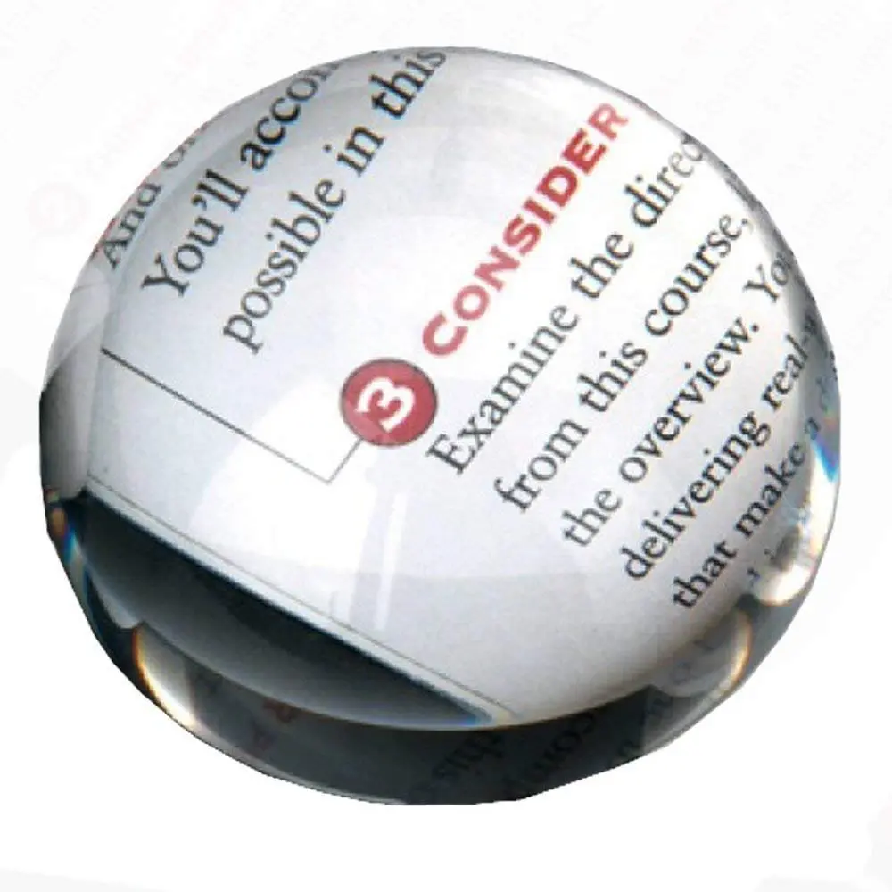 Amlong Crystal Paperweight & Magnifier 4 inch | Clear Glass Desk Accessory - main product image