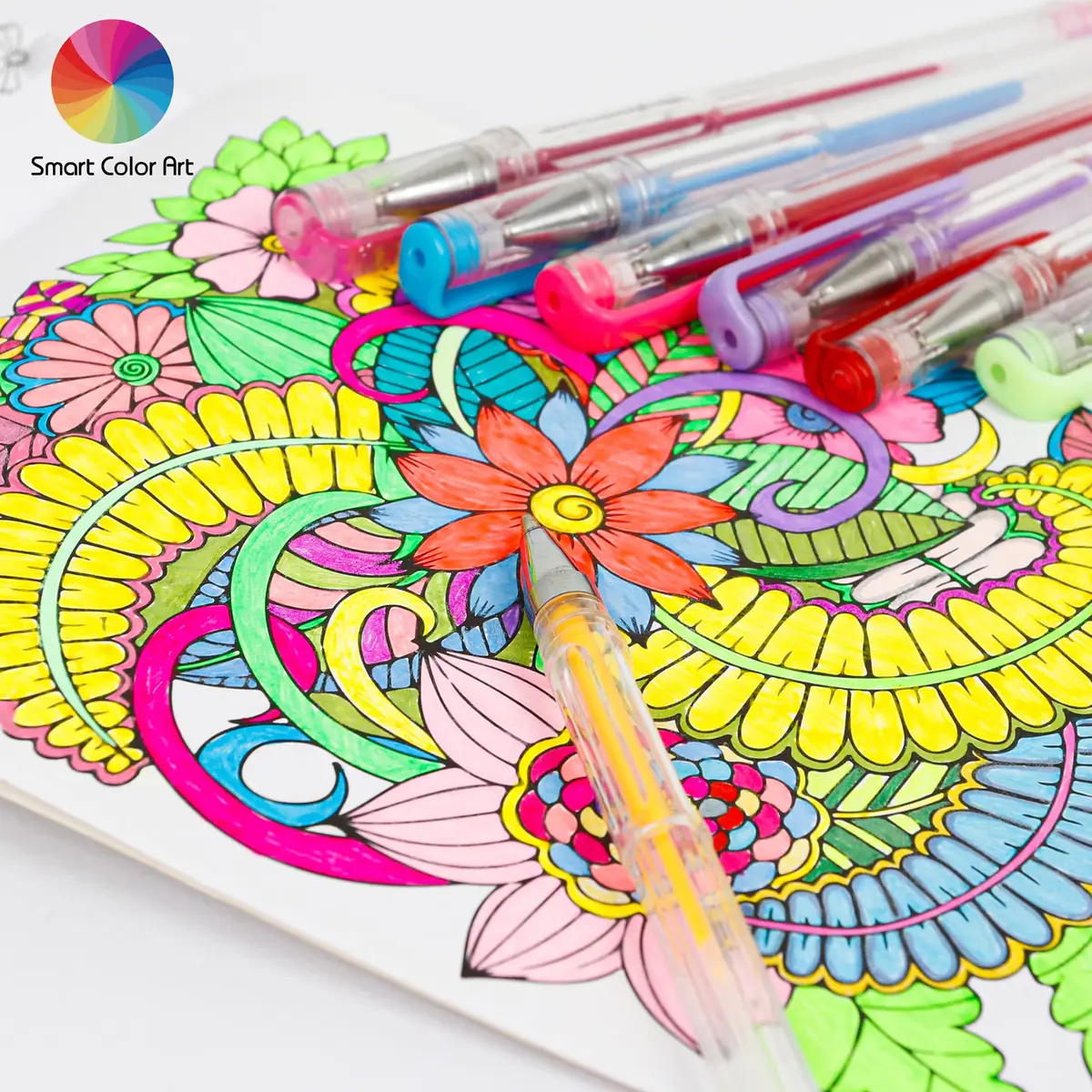 Smart Color Art Gel Pens Set 320 Pack | 160 Colors, 160 Refills, Smooth Ink, Vibrant Rainbow for Adult Coloring - view 5