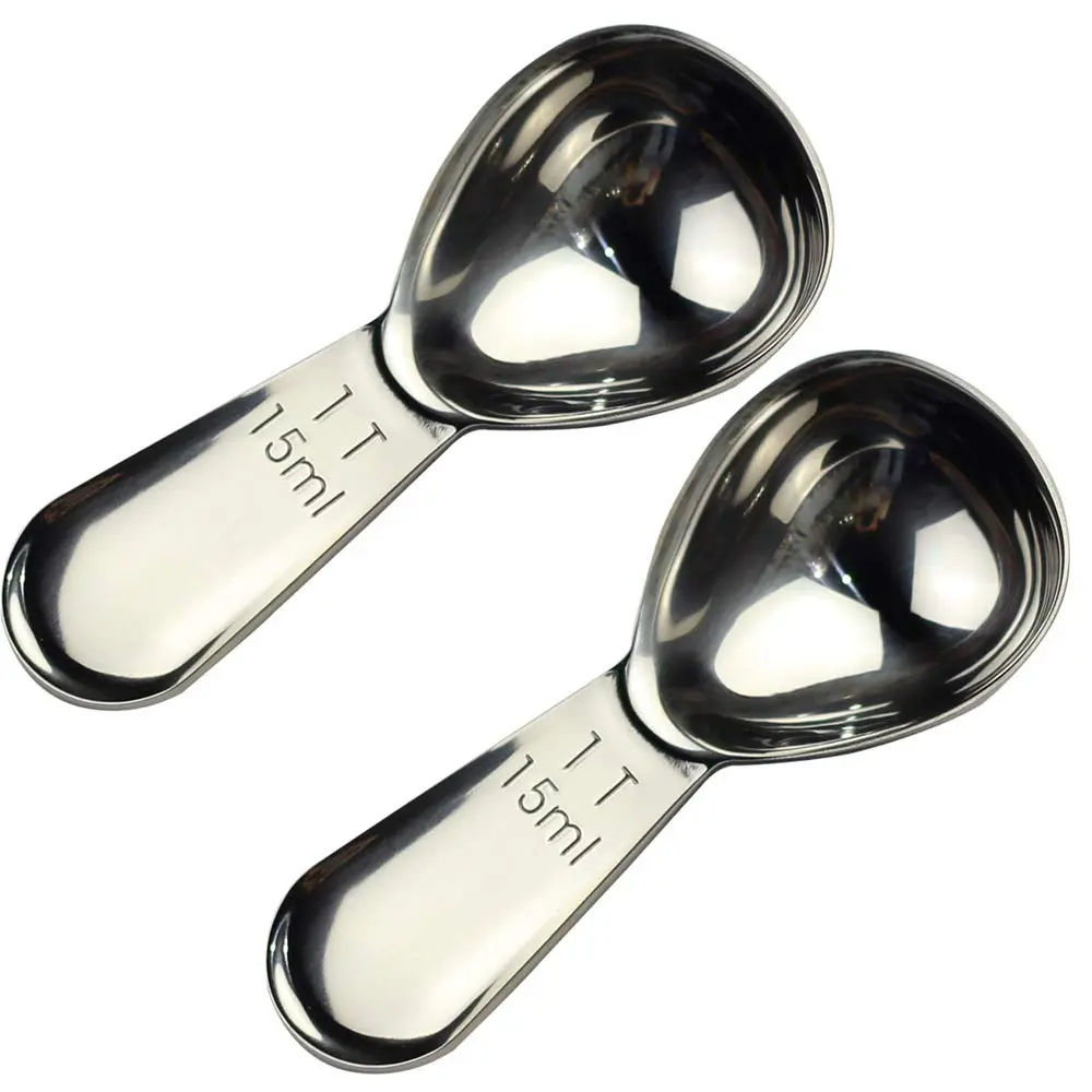 CoaGu 2 Pack 15ml Stainless Steel Coffee Measuring Spoons | Accurate Ground Coffee Measurement - main product image