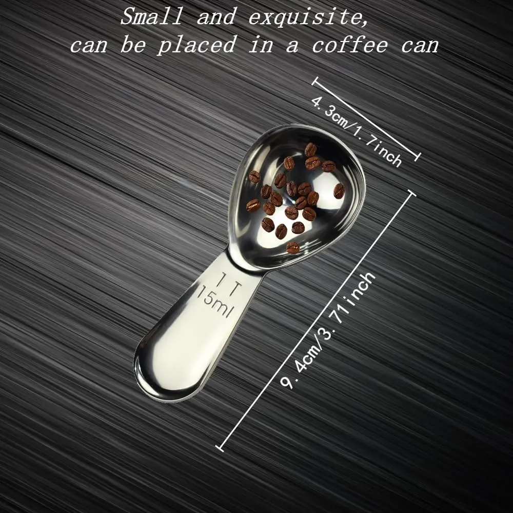 CoaGu 2 Pack 15ml Stainless Steel Coffee Measuring Spoons | Accurate Ground Coffee Measurement - view 3