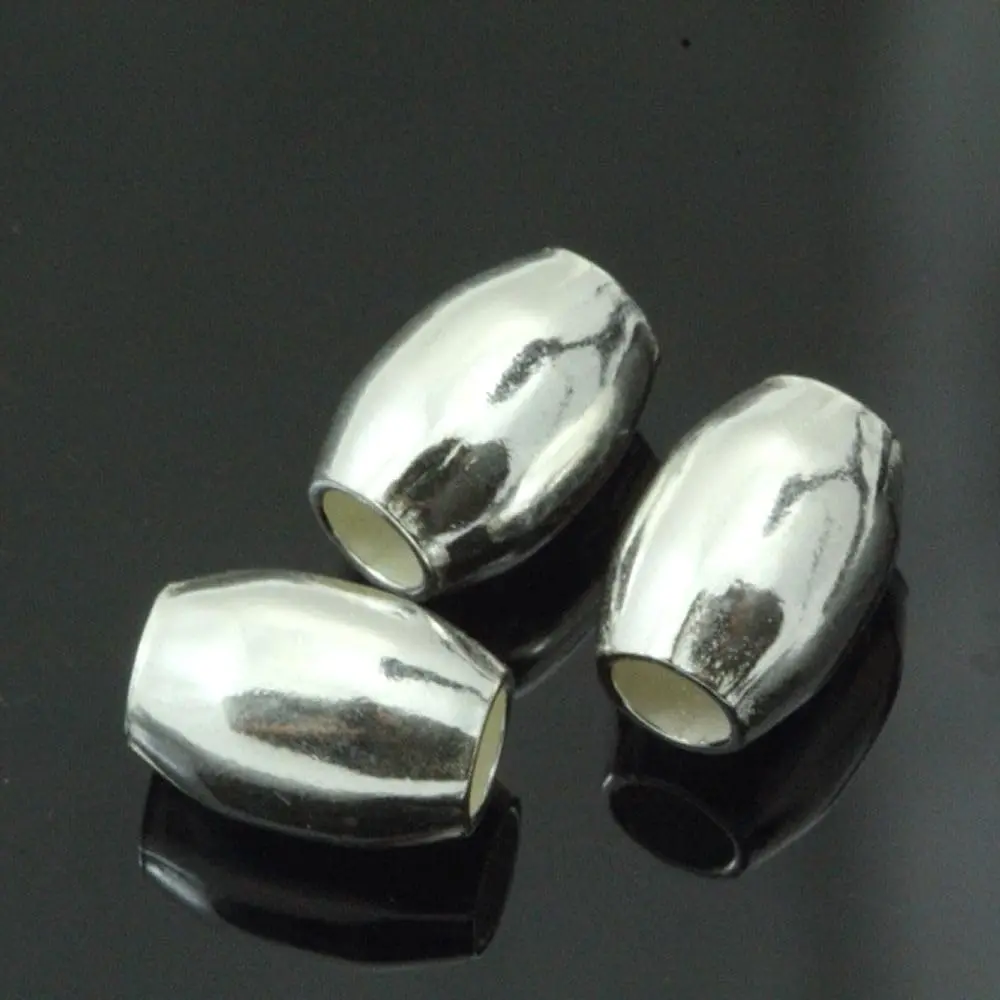 Adabele Sterling Silver Beads 20pcs 8mm Oval Rice | Hypoallergenic Jewelry Components - view 3