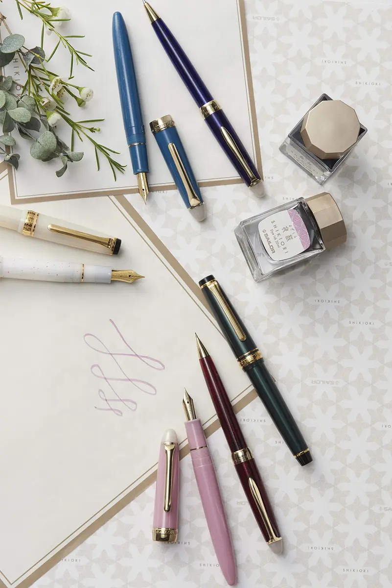 Sailor Four Seasons Weave Fountain Pen, Moon and Night Water Frost Night, Fine Point, 17mm (0.7in) Diameter - view 3