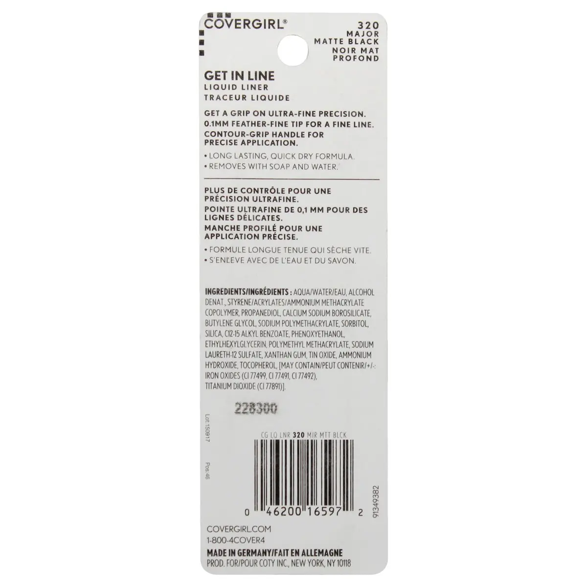 COVERGIRL Get In Line Liquid Eyeliner 0.08 Oz | Feather-Fine Tip, Long Lasting, Waterproof, Quick-Dry - view 2