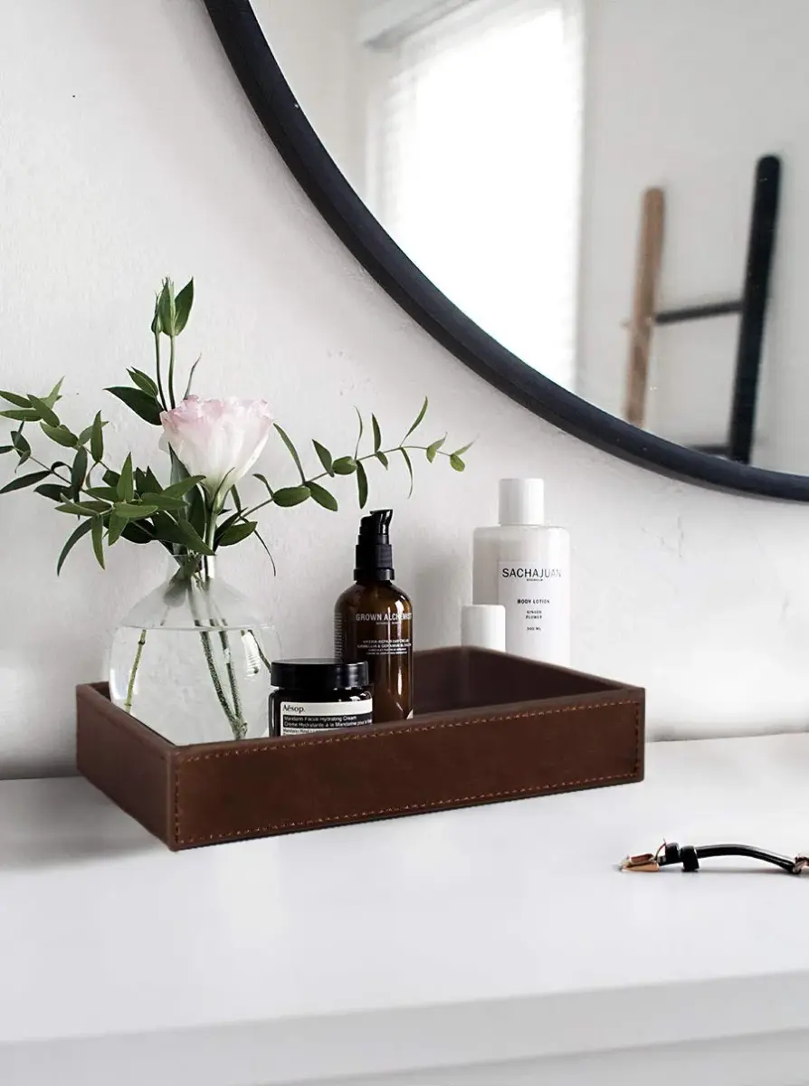 HofferRuffer Decorative Vanity Tray 25.9cm x 21.3cm x 4.6cm | Organize Your Space with Style - view 6