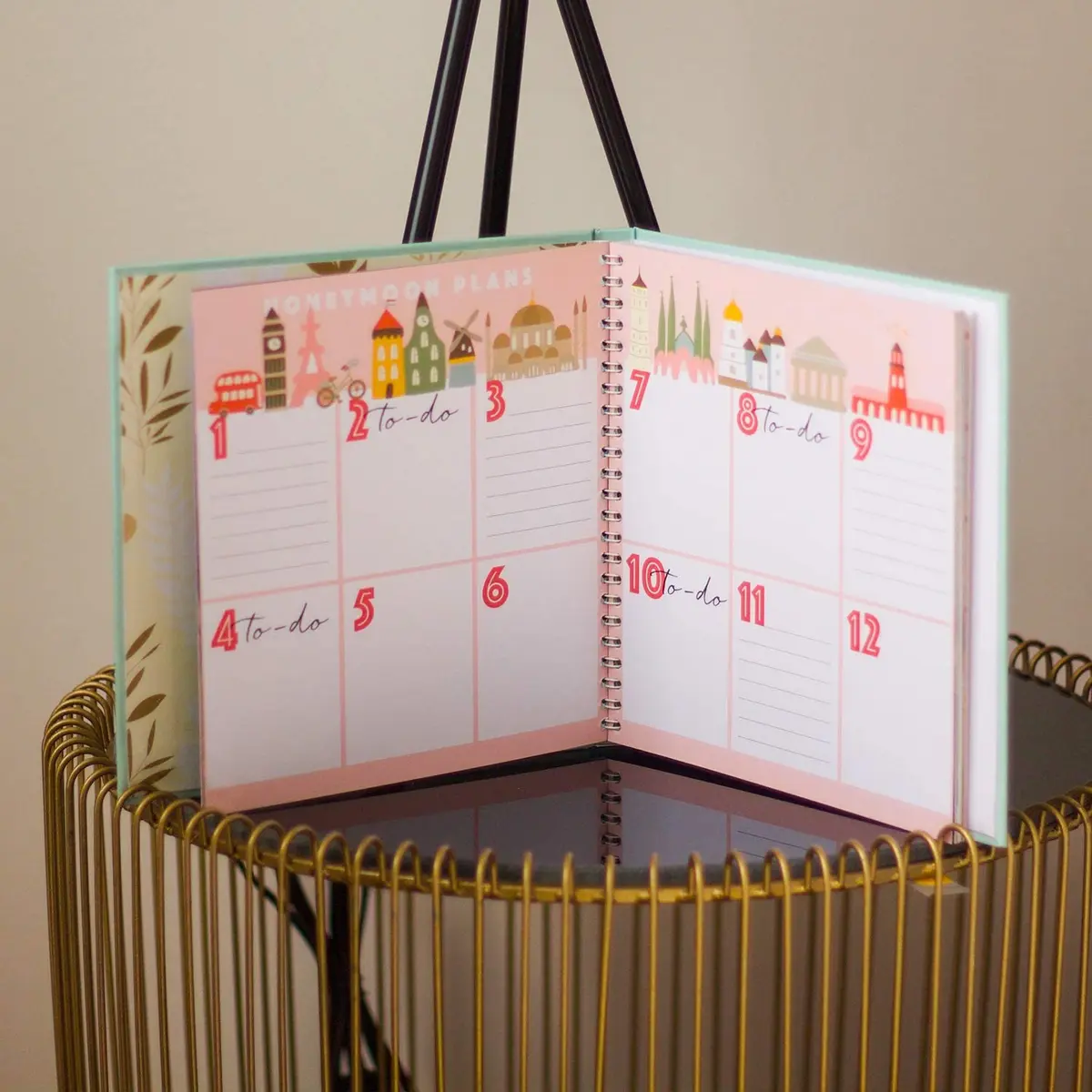Pillow & Toast Honeymoon Travel Journal 8 x 8 inches | Memory Album for Couples & Anniversary - view 8