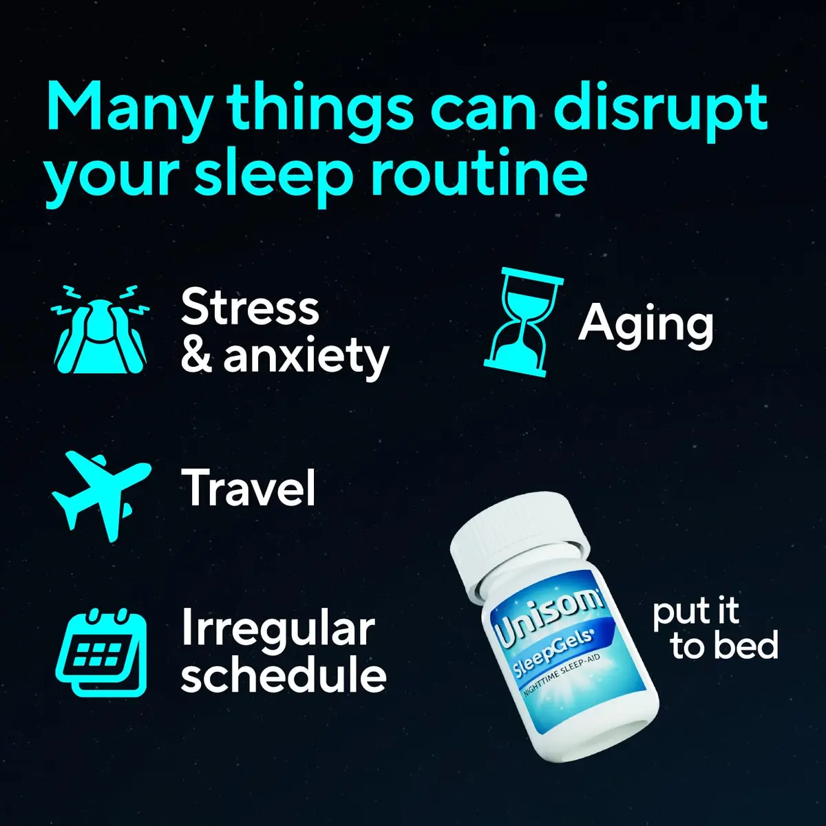 Unisom SleepGels Nighttime Sleep Aid Capsules 50mg | Non-Habit-Forming Sleep Support for Adults - view 5
