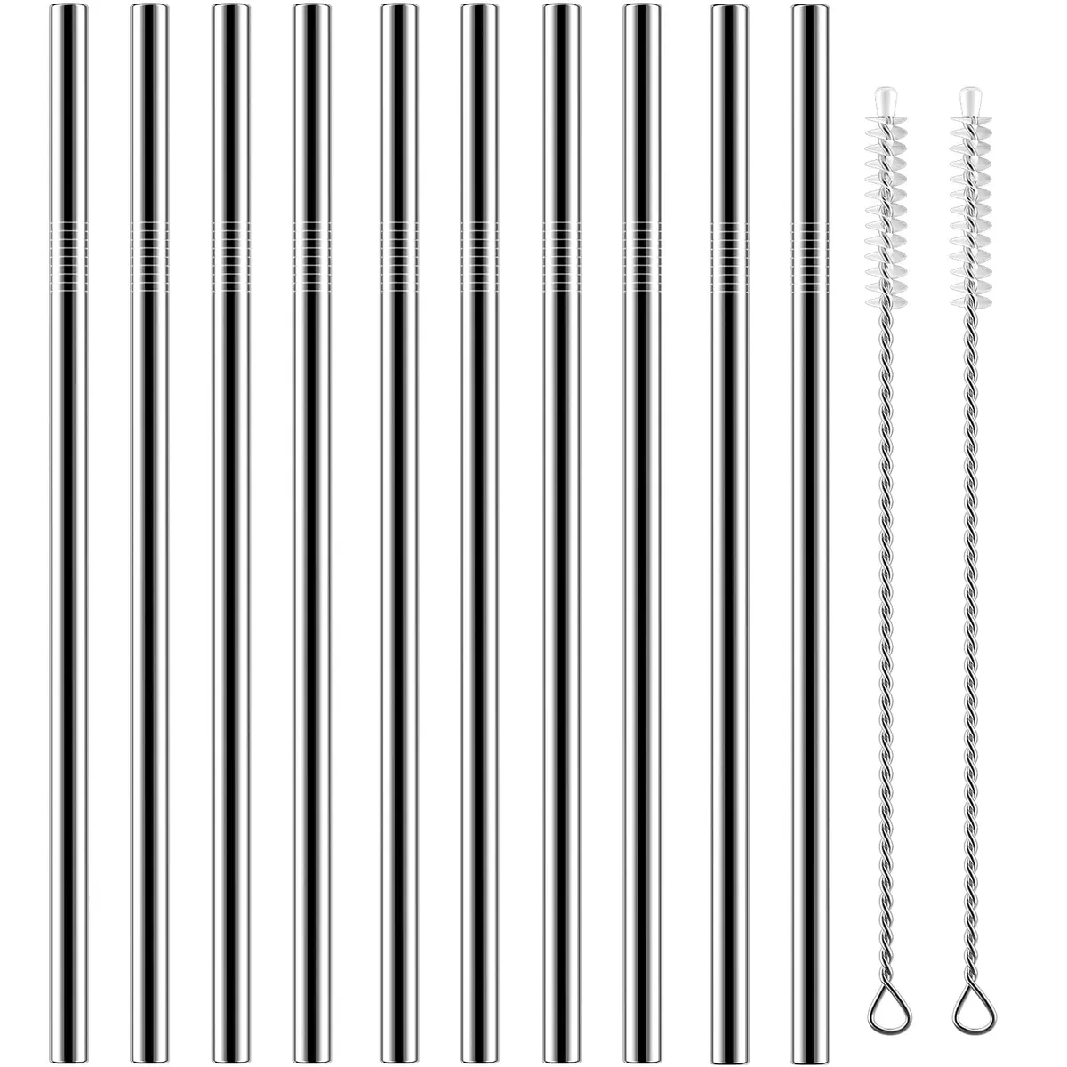 HuaQi Stainless Steel Drinking Straws 10.5'' | Reusable & Eco-Friendly (70-120 chars) - view 8