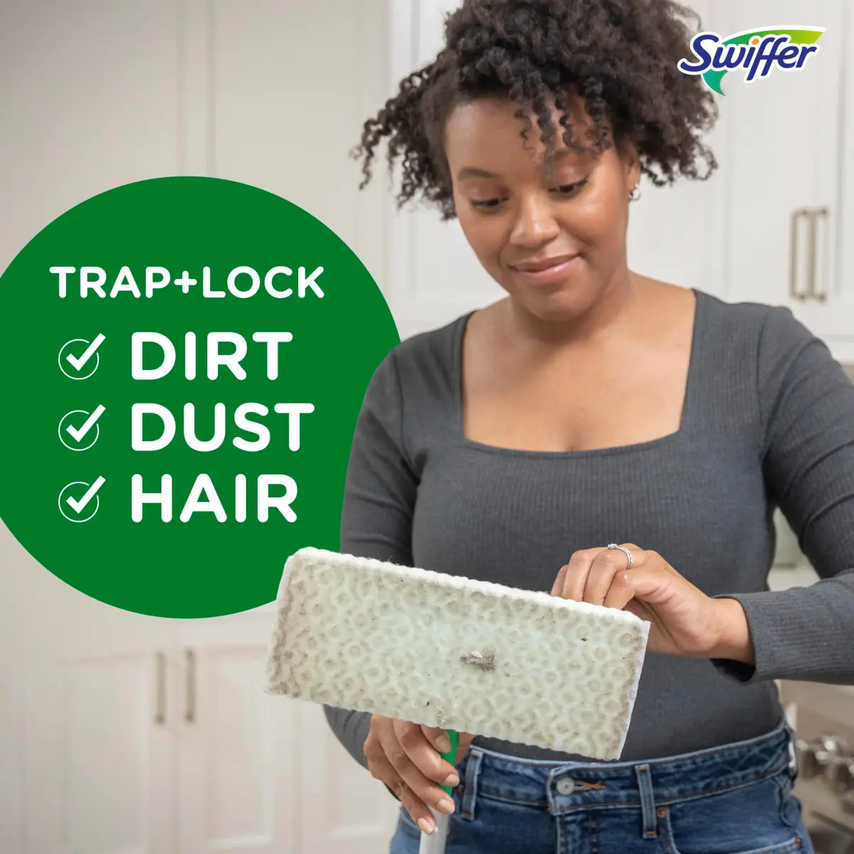 Swiffer Sweeper Dry Sweeping Pad Refills, 52 Count (1.1 kg) | Traps & Locks Dirt, Hair, Pet Dander - view 6