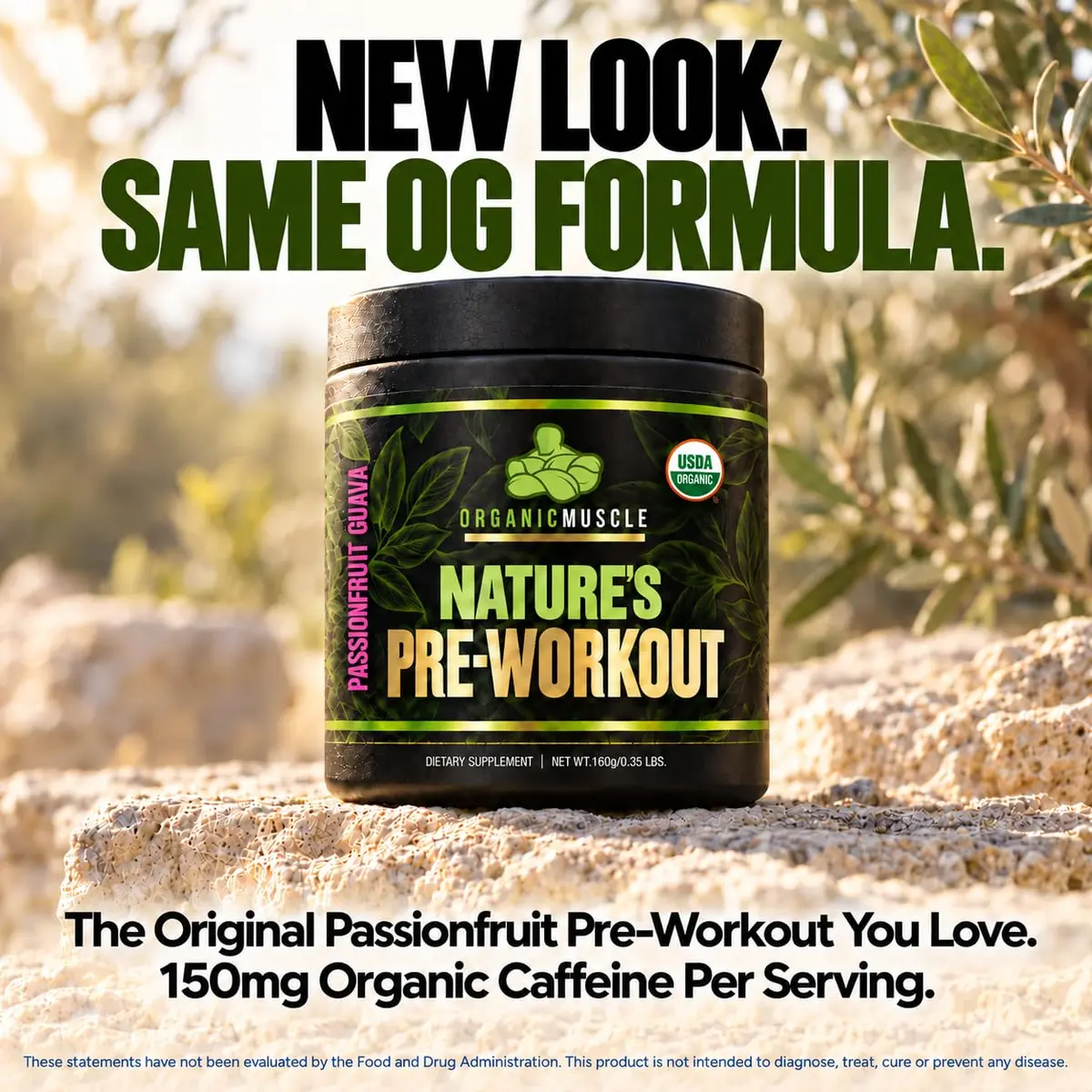 Organic Muscle Pre Workout Powder, Passionfruit Guava | USDA Organic, Vegan, Low Caffeine for Endurance - view 4