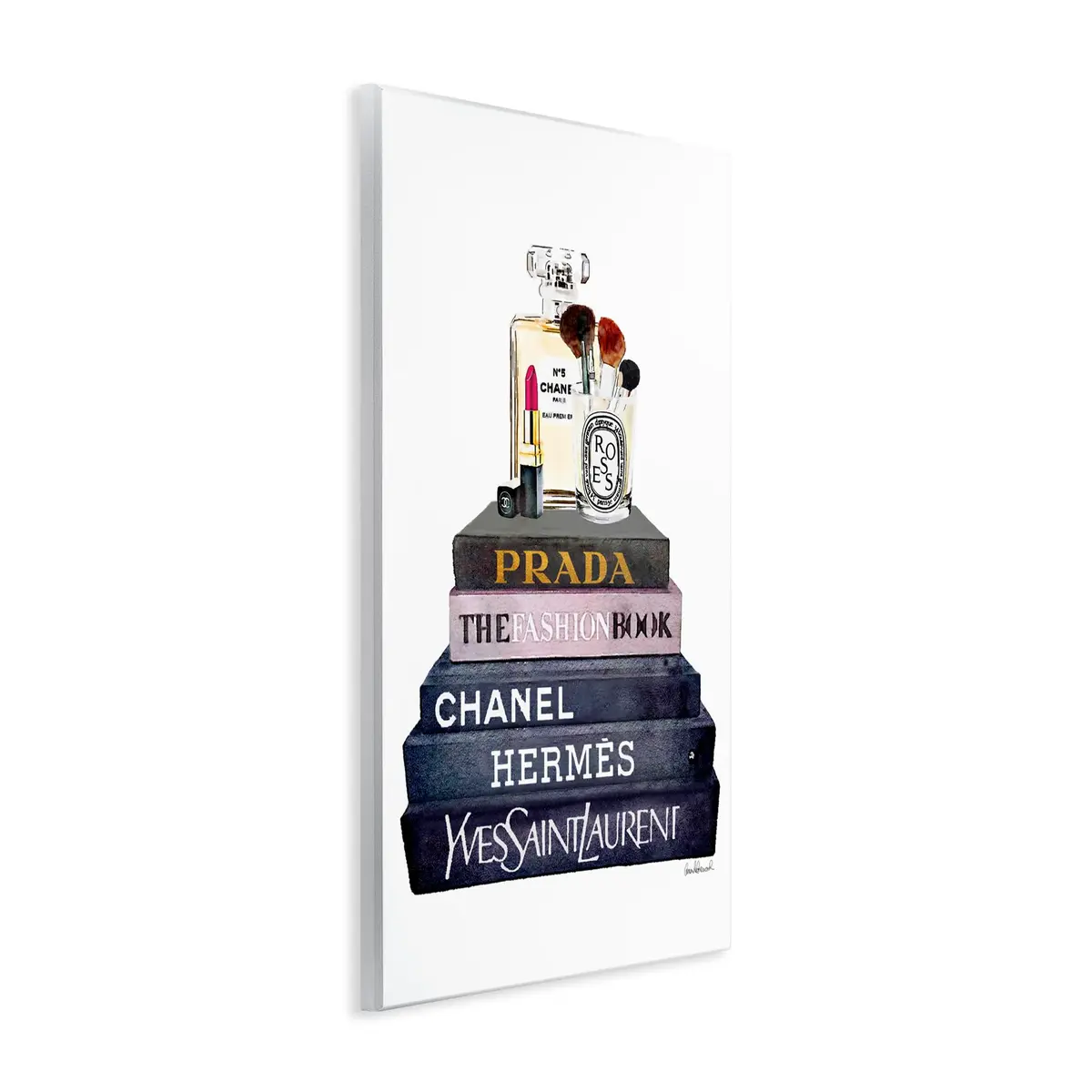 Stupell Industries Wall Plaque Art Glam Fashion Books | Ready to Hang, 15"L x 10"W, Made in USA - view 2