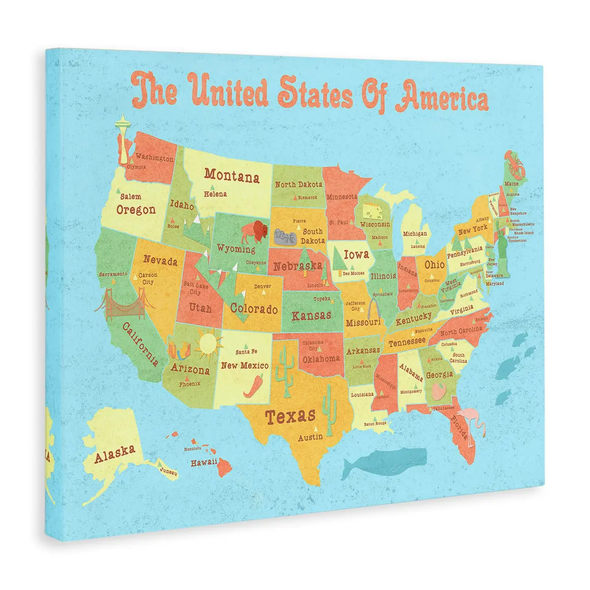 Stupell Industries USA Kids Map Comic Canvas Wall Art 30"L x 24"W | Ready to Hang, Made in USA - view 2