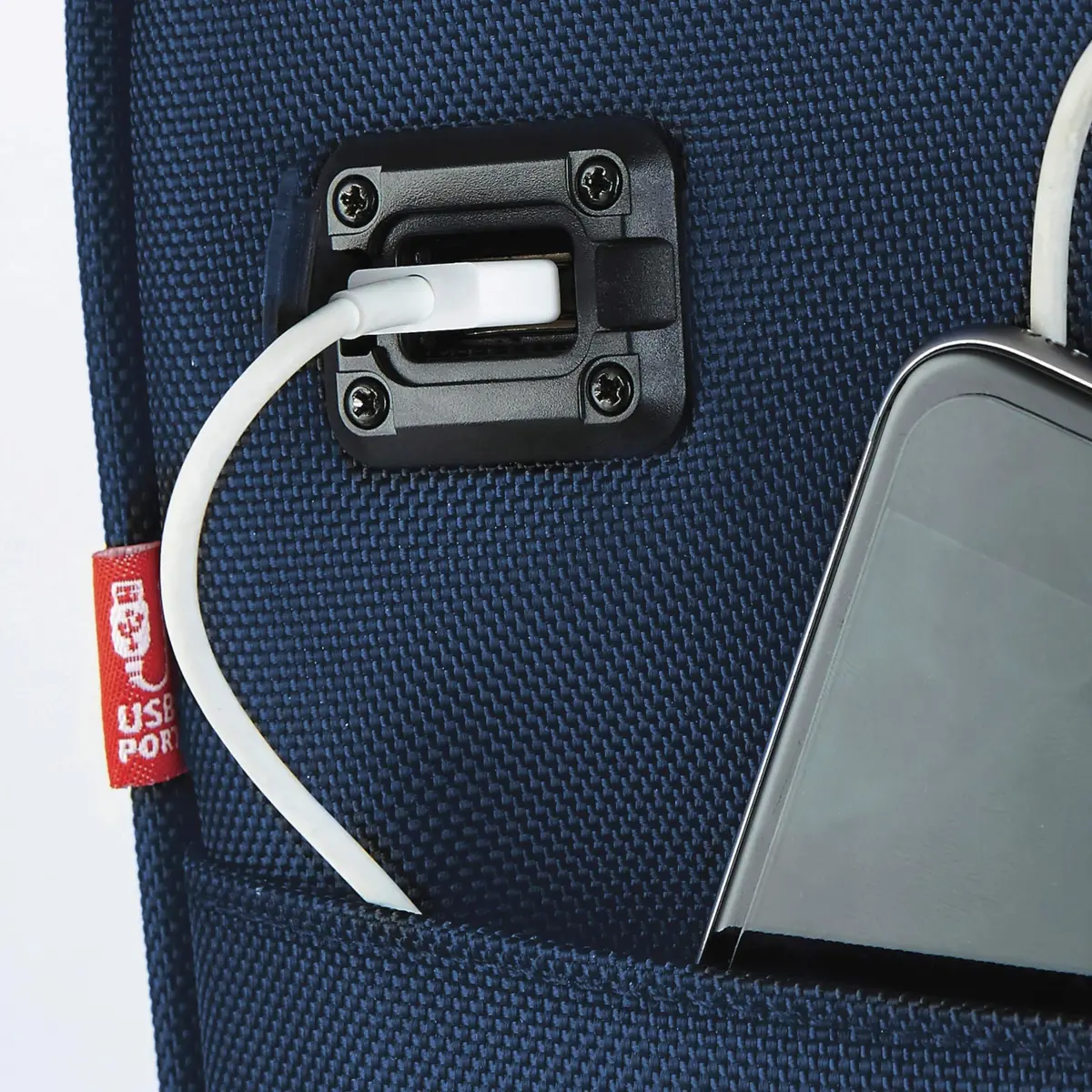 TPRC 15" Smart Underseat Carry-On Luggage with USB Charging Port, Navy Blue | Compact Airline-Approved Travel Bag - view 4