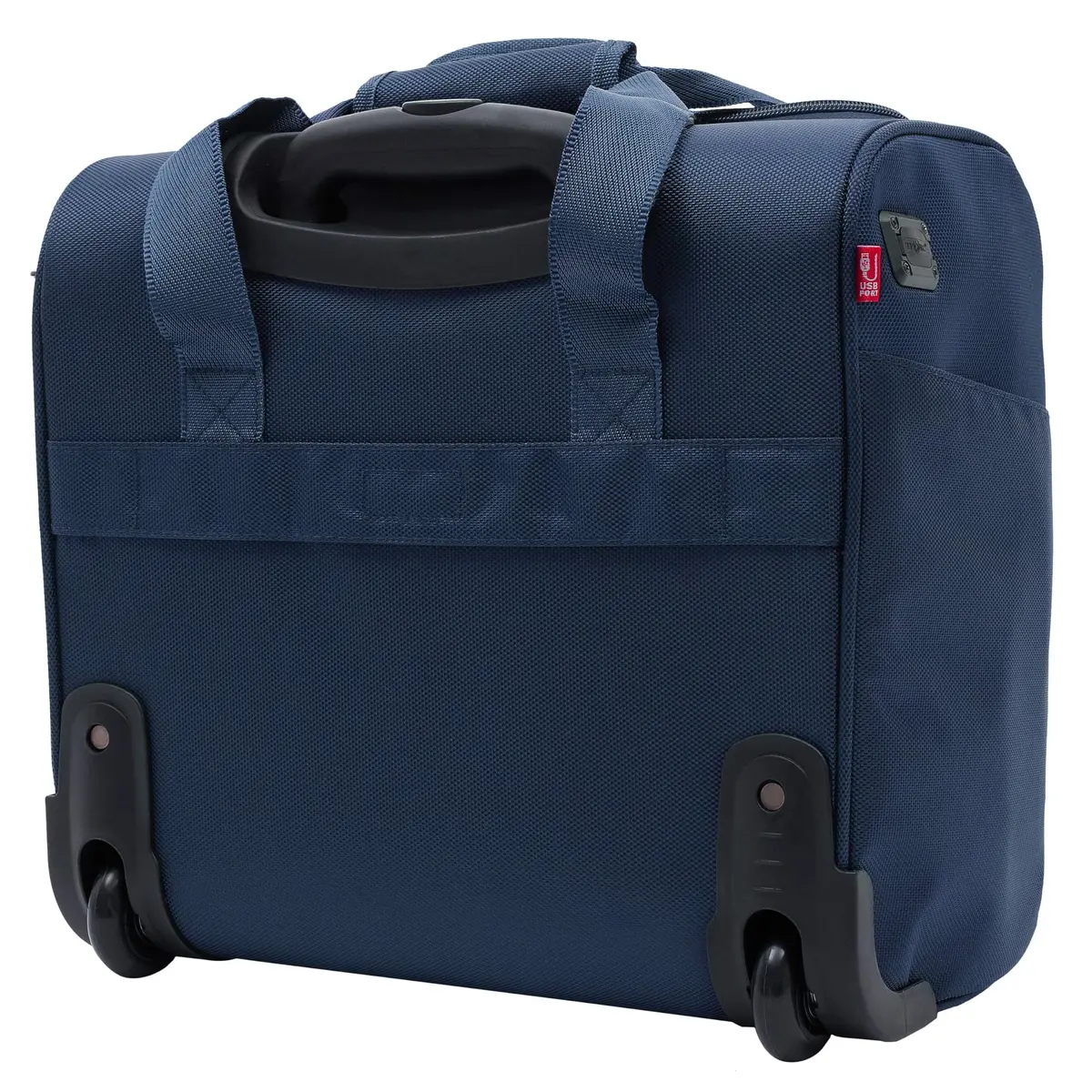TPRC 15" Smart Underseat Carry-On Luggage with USB Charging Port, Navy Blue | Compact Airline-Approved Travel Bag - view 7