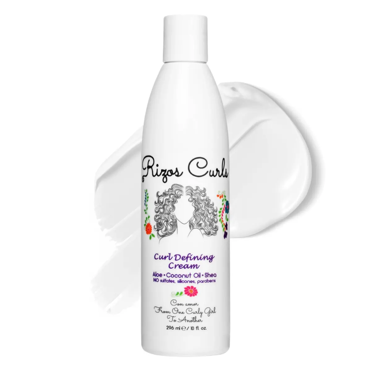 Rizos Curls Curl Defining Cream for Wavy, Curly, Coily Hair – Frizz Control, Defines, Softens, Moisturizes, Adds Shine for 1a–4c Hair Types – Sulfate & Paraben - main product image