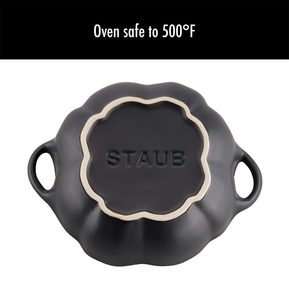 STAUB Ceramic 0.5-qt Petite Ceramic Pumpkin | Oven & Stove Safe up to 572°F, Decorative Pumpkin Dish - view 8