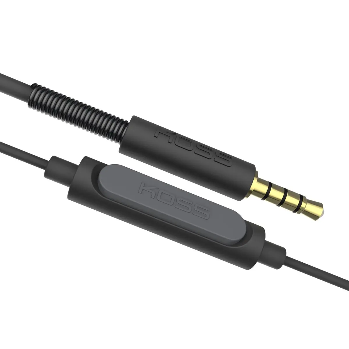 Koss Porta Pro with Microphone and Remote On-Ear Headphones | Wired Plug, Black/Silver - view 3