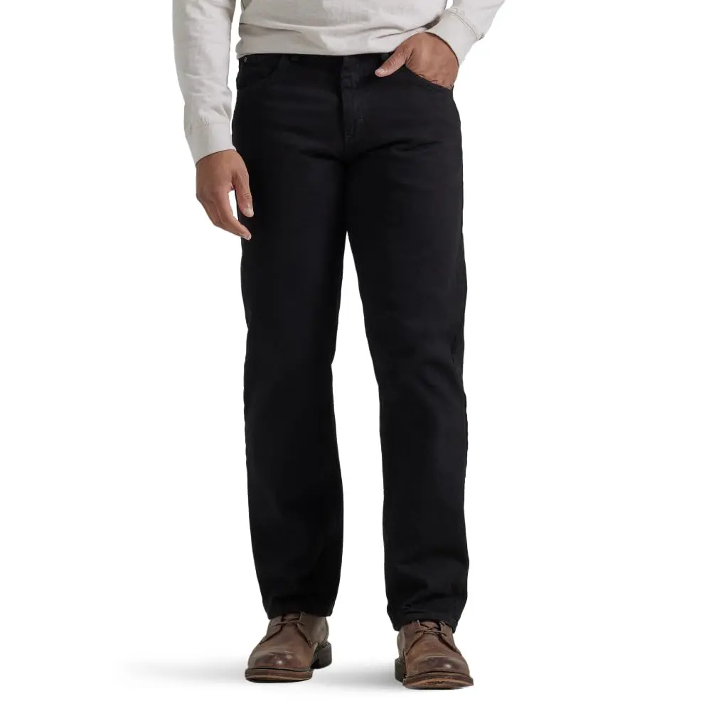 Wrangler Authentics Classic 5-pocket Relaxed Fit Cotton Jean, Black, 33W x 32L | Casual Comfort for Men - main product image