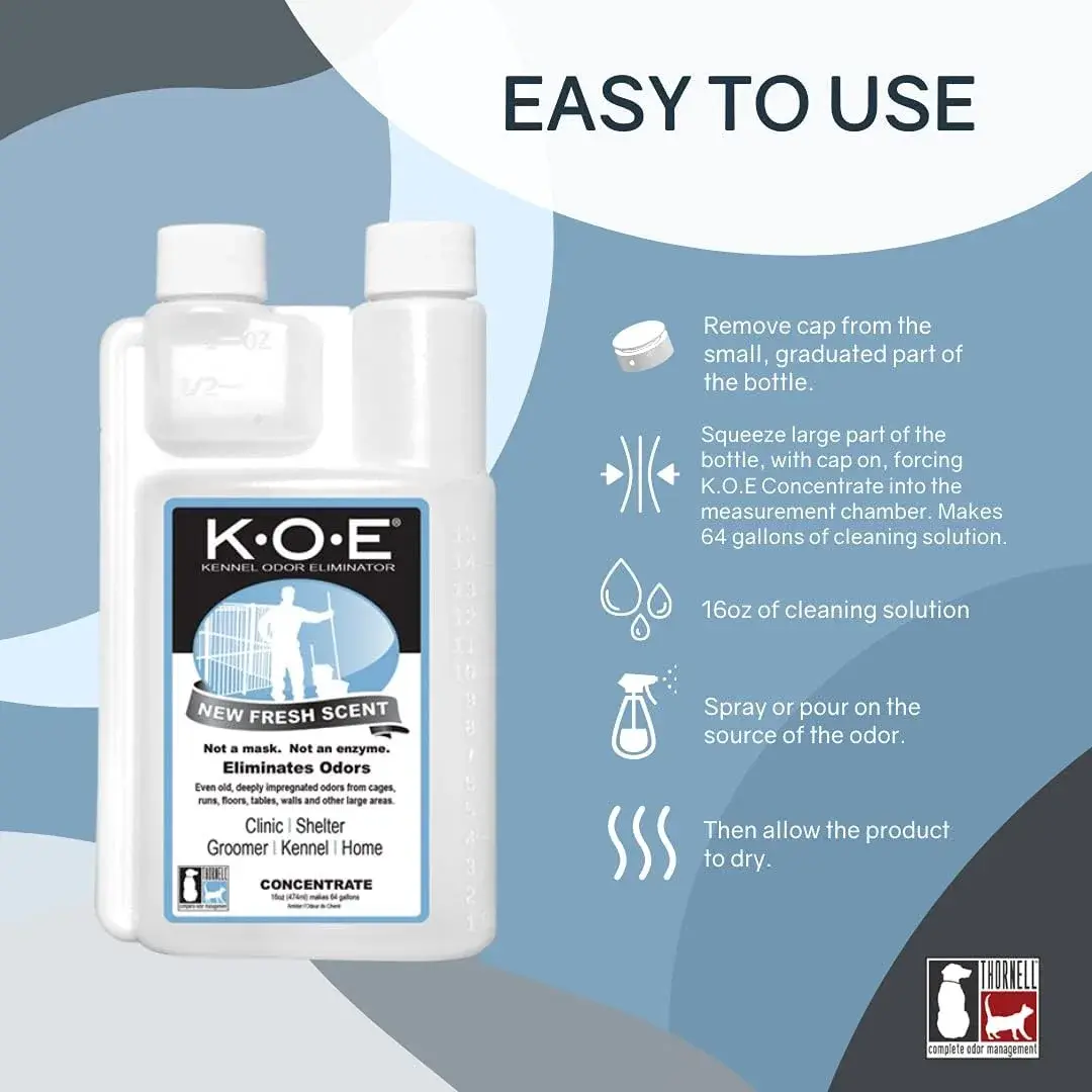 Odorcide K.O.E. Kennel Odor Eliminator Concentrate 480ml (16 Fl Oz) | Professional Strength Odor Neutralizer - view 2