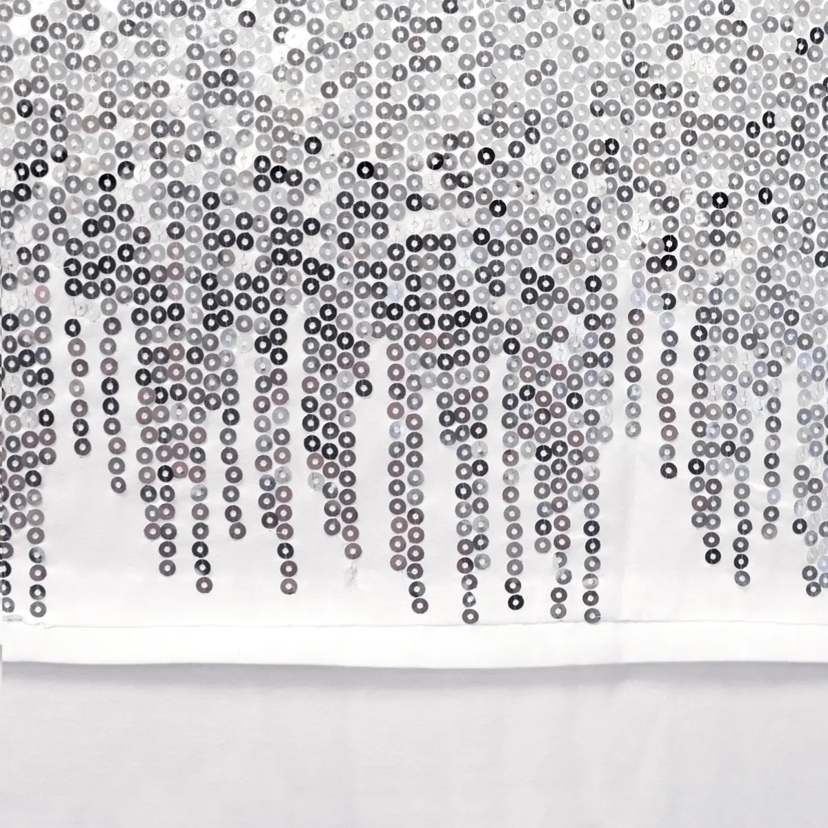 Lush Decor Shimmer Sequins Shower Curtain 70"W x 72"L Silver | Glam Bathroom Decor - view 3