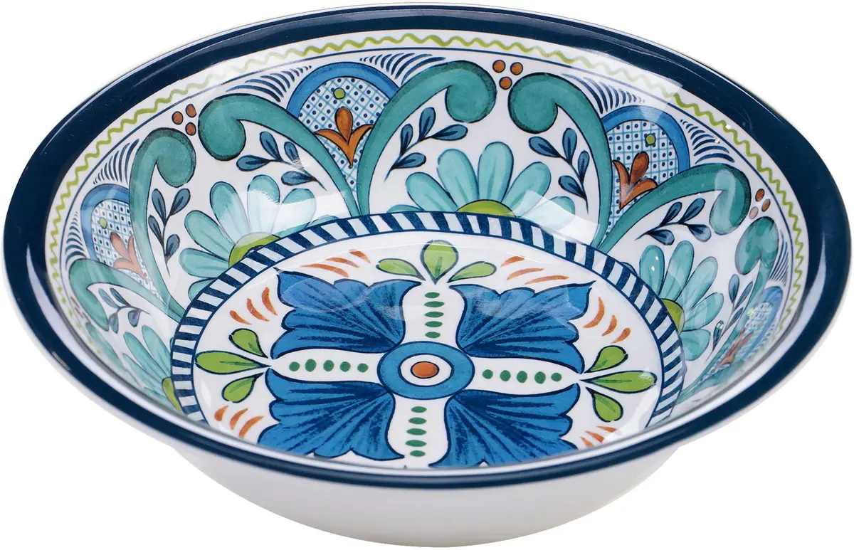 Certified International Talavera All Purpose Bowl 7.5 inches x 2 inches | Classic Marble Design - main product image