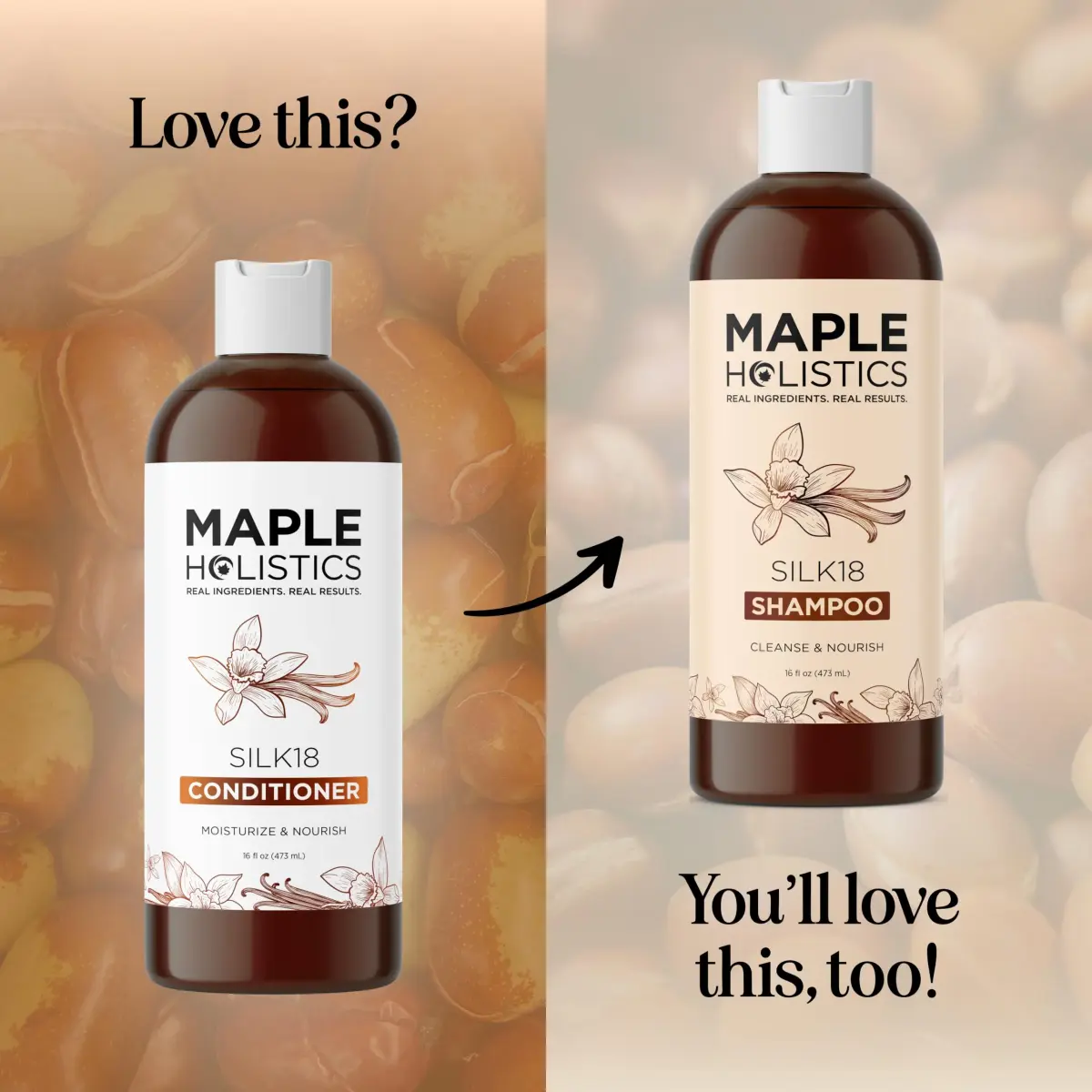 Maple Holistics Silk18 Conditioner for Damaged Hair - 473ml (16 Fl Oz) | Deeply Moisturizing for Dry, Curly, Frizzy Hair - view 5