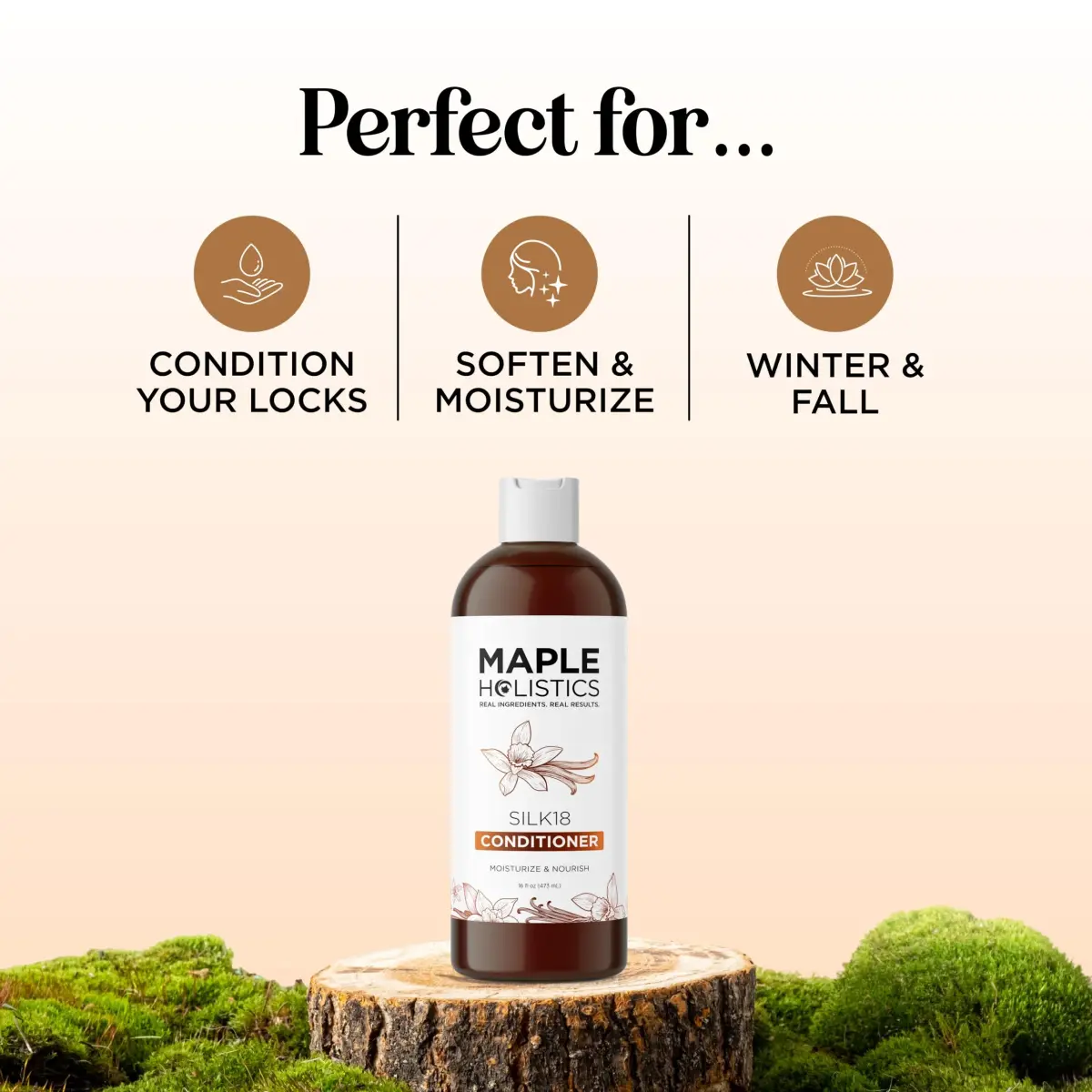 Maple Holistics Silk18 Conditioner for Damaged Hair - 473ml (16 Fl Oz) | Deeply Moisturizing for Dry, Curly, Frizzy Hair - view 2