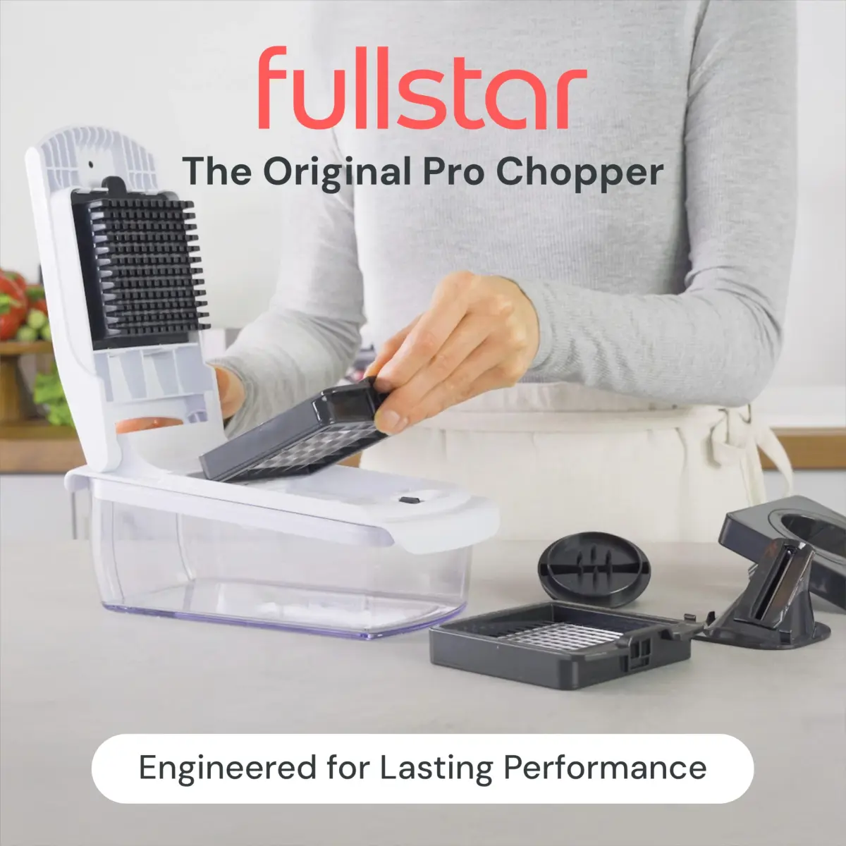 Fullstar Pro Original Vegetable Chopper & Spiralizer 1.2L (4 Cups) | Fast & Safe Kitchen Prep - view 2