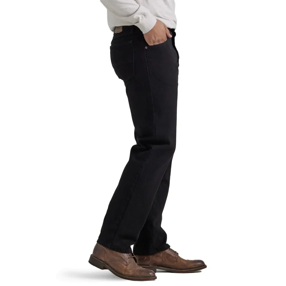 Wrangler Authentics Classic 5-Pocket Relaxed Fit Cotton Jean, Black, 32W x 30L | Imported for India - view 2