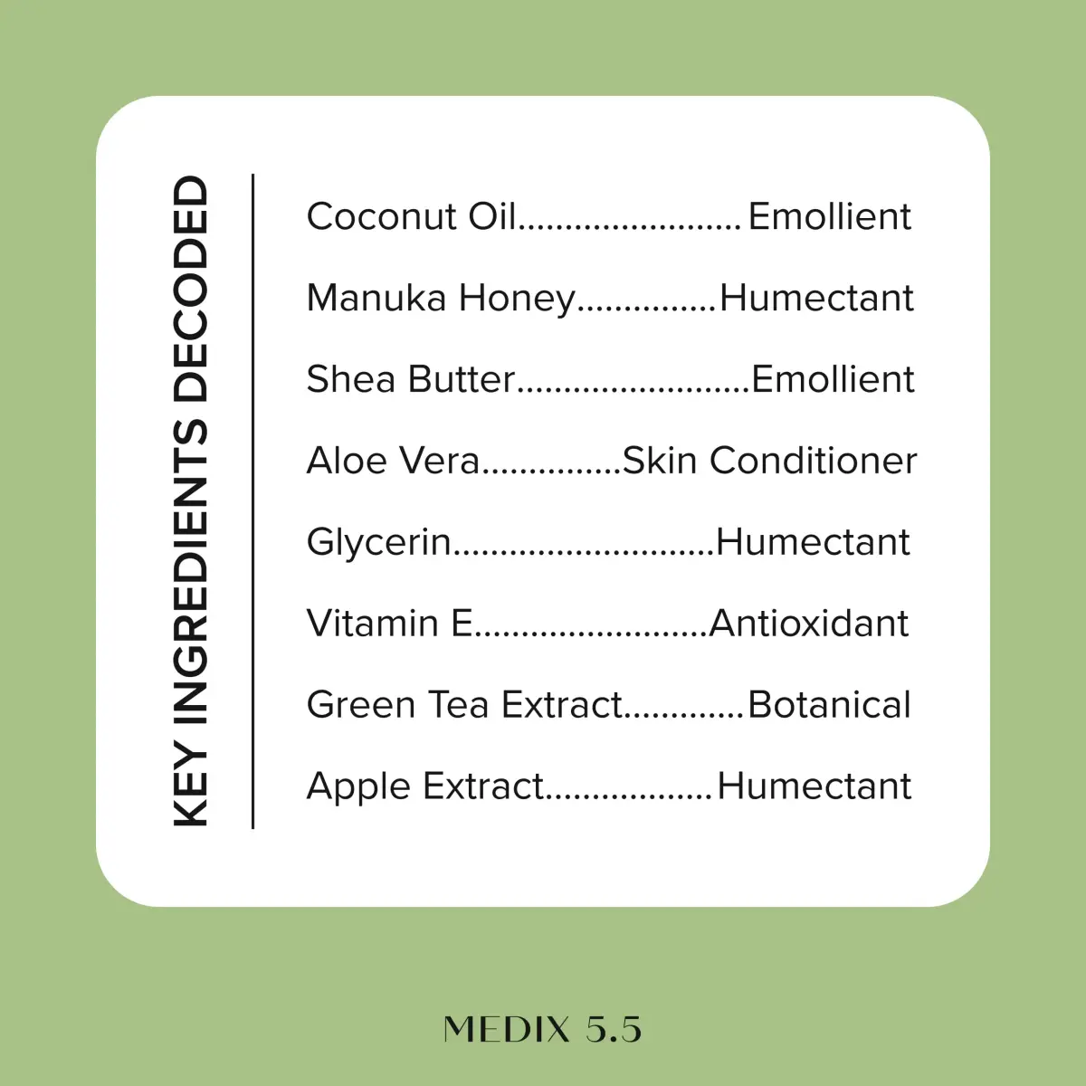 Medix 5.5 Coconut Oil & Manuka Honey Cream | 15 Fl Oz | Anti-Aging Body Moisturizer for Dry Skin - view 4