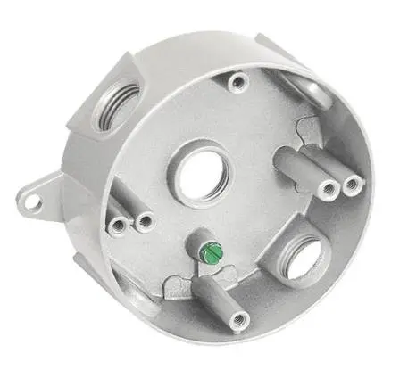 Sealproof 1/2-Inch Weatherproof Round Electrical Outlet Box | Heavy Duty Aluminum, Gray, UL Listed - main product image