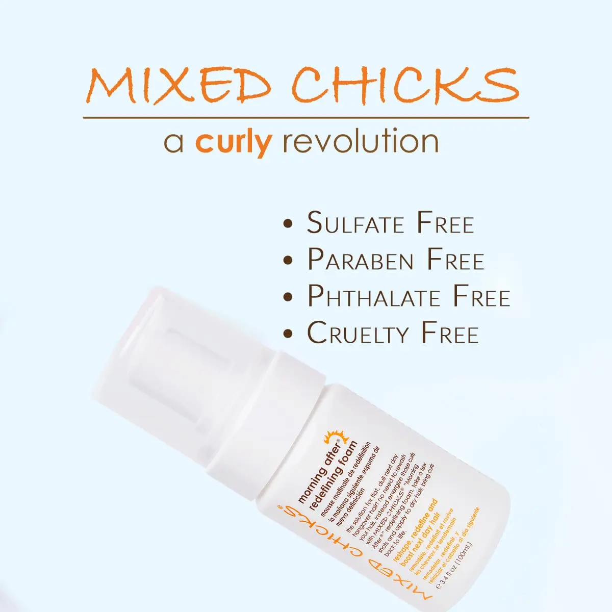 Mixed Chicks Morning After Redefining Hair Foam, 3.4 fl.oz. | Frizz Control & Curl Definition for Dry Hair - view 4