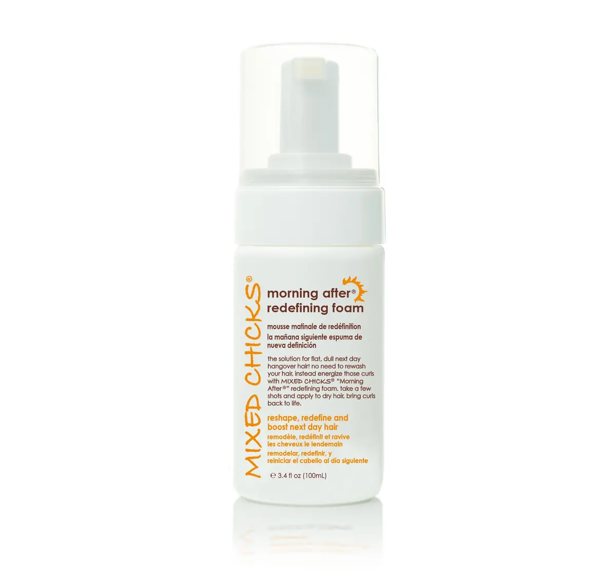 Mixed Chicks Morning After Redefining Hair Foam, 3.4 fl.oz. | Frizz Control & Curl Definition for Dry Hair - main product image