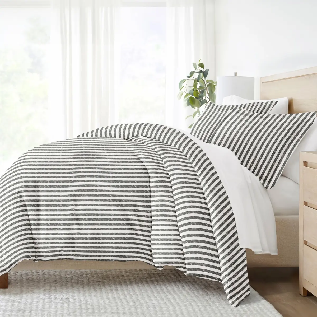 Linen Market Duvet Cover King Size (Gray) | Hotel-Like Comfort with Microfiber Breathability - main product image
