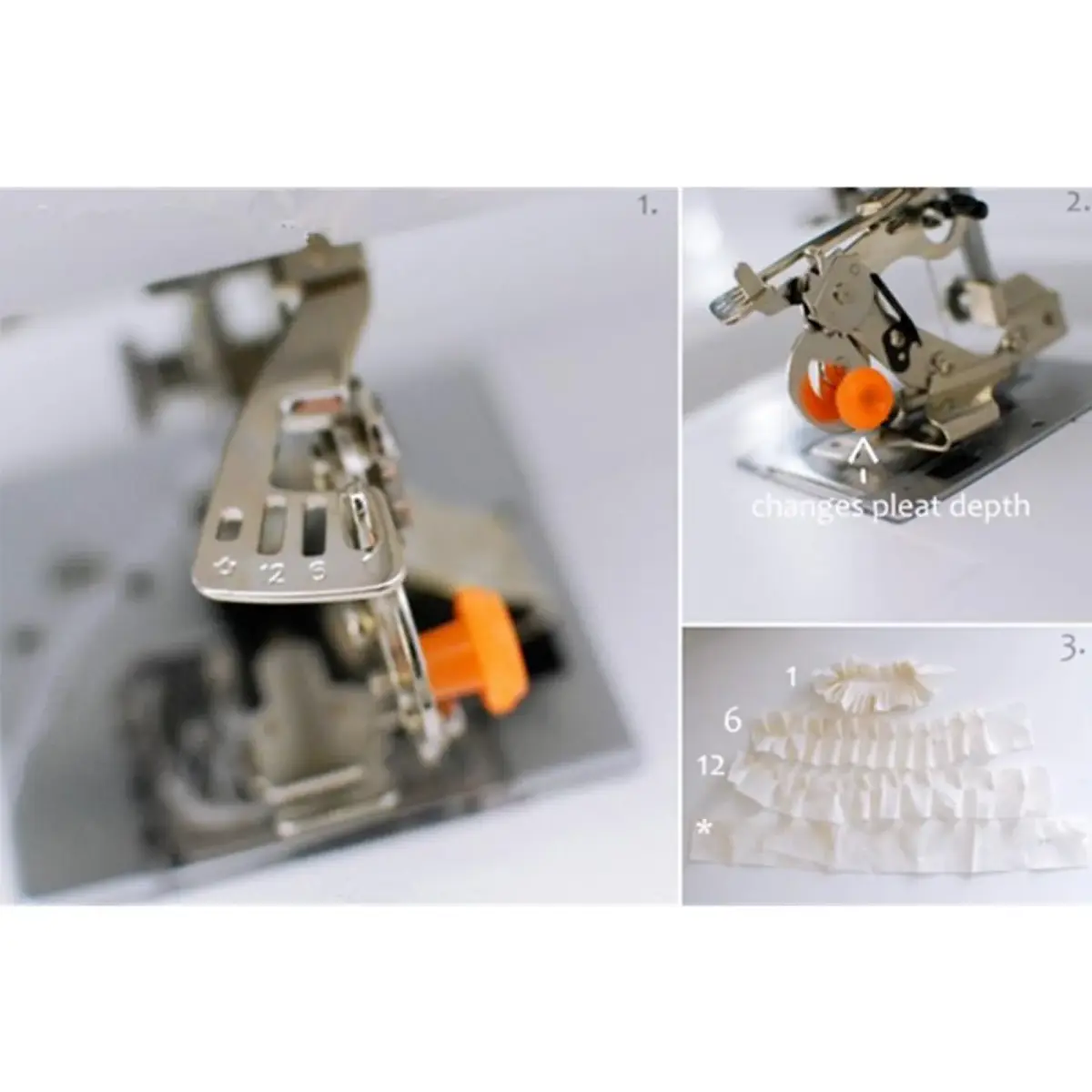 FQTANJU Ruffler Sewing Machine Presser Foot #55705 | Fits All Low Shank Machines - view 6