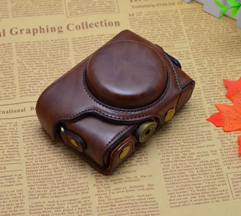 ENJOY-UNIQUE PU Leather Camera Case for Sony RX100 Series Cameras | Coffee - view 5