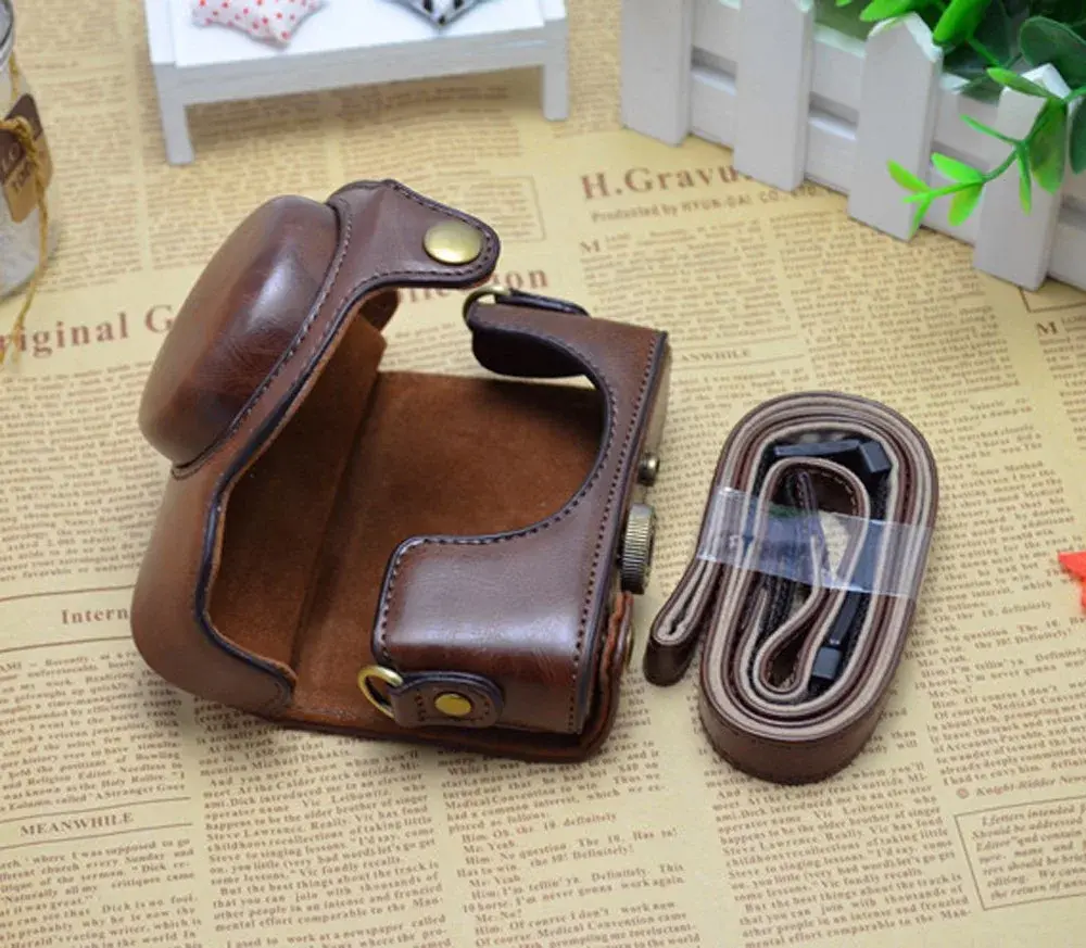 ENJOY-UNIQUE PU Leather Camera Case for Sony RX100 Series Cameras | Coffee - view 6