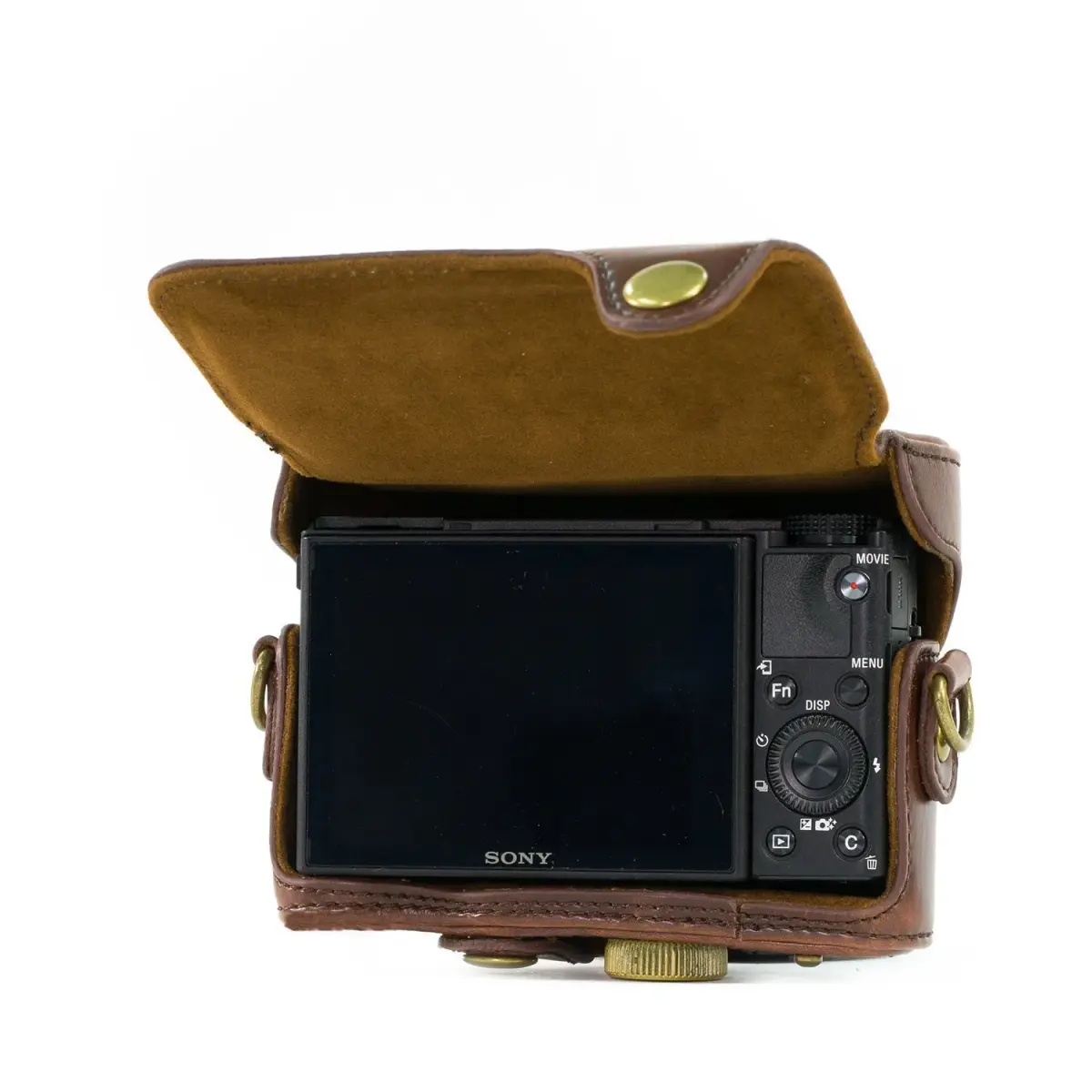 ENJOY-UNIQUE PU Leather Camera Case for Sony RX100 Series Cameras | Coffee - view 7