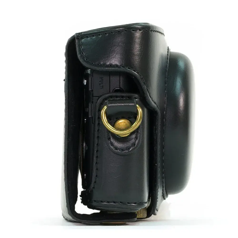 ENJOY-UNIQUE PU Leather Camera Bag Case for Sony RX100 Series (Black) | Detachable Front Cap & Tripod Mount - view 7