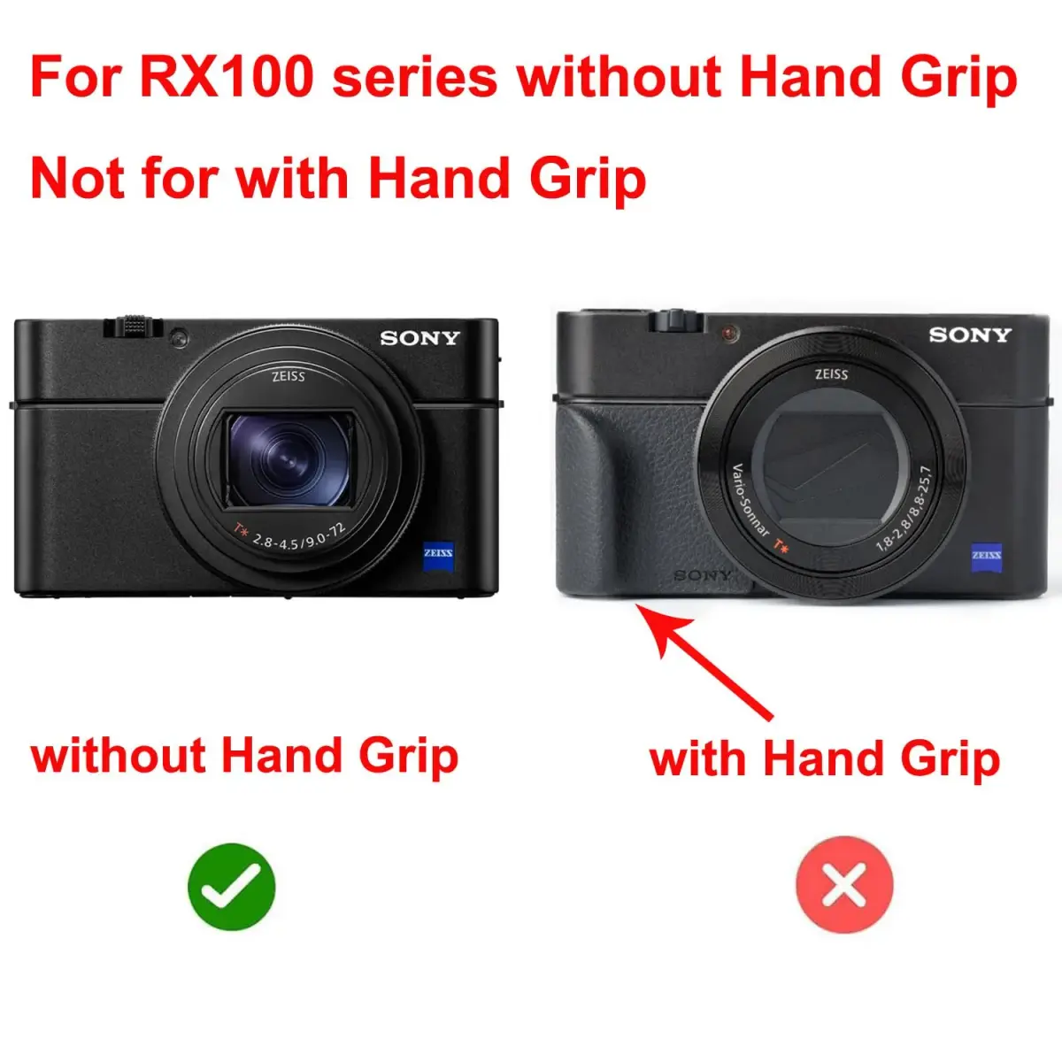 ENJOY-UNIQUE PU Leather Camera Bag Case for Sony RX100 Series (Black) | Detachable Front Cap & Tripod Mount - view 2