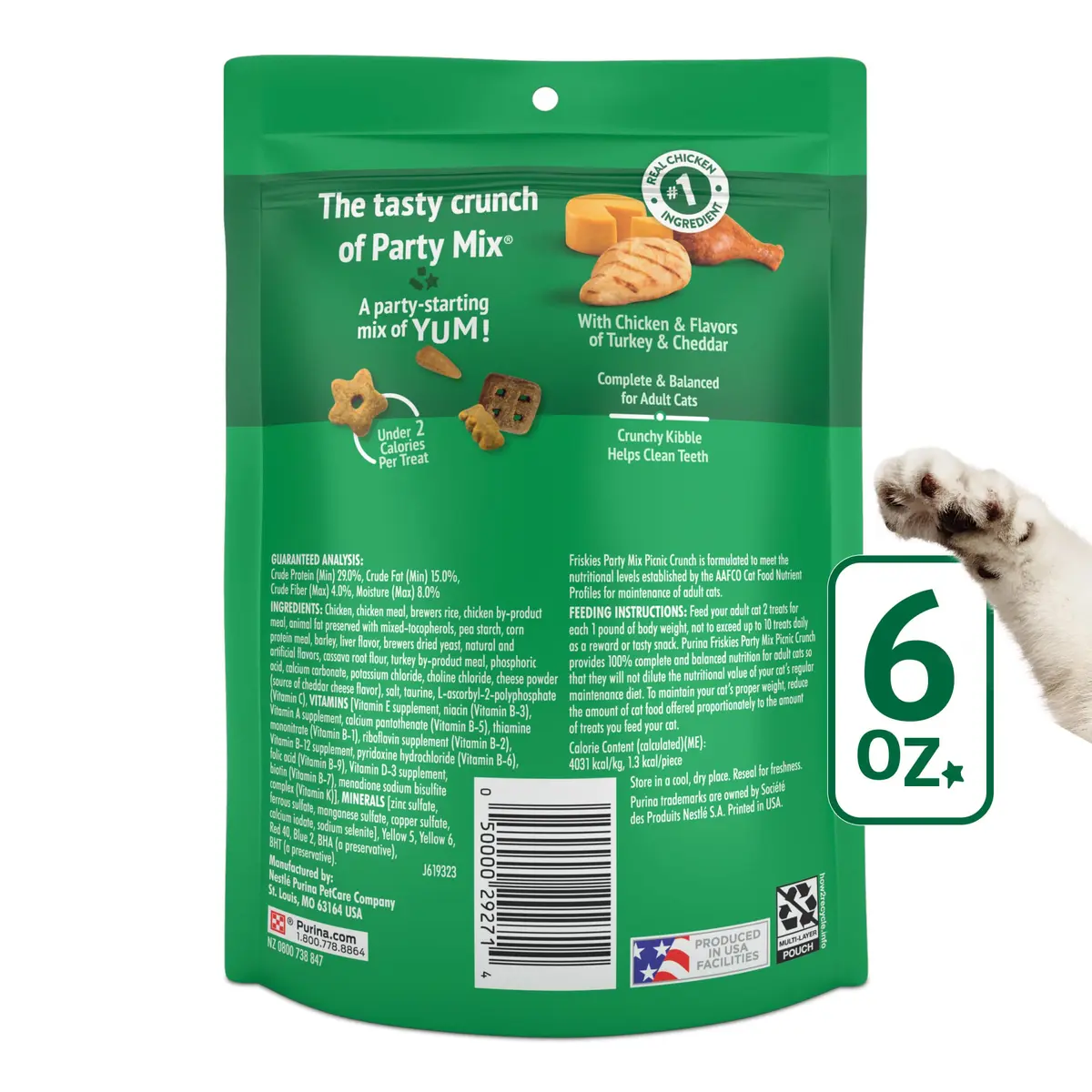 Friskies Purina Party Mix Picnic Crunch Cat Treats 36 oz | Real Chicken & Balanced Nutrition - view 7