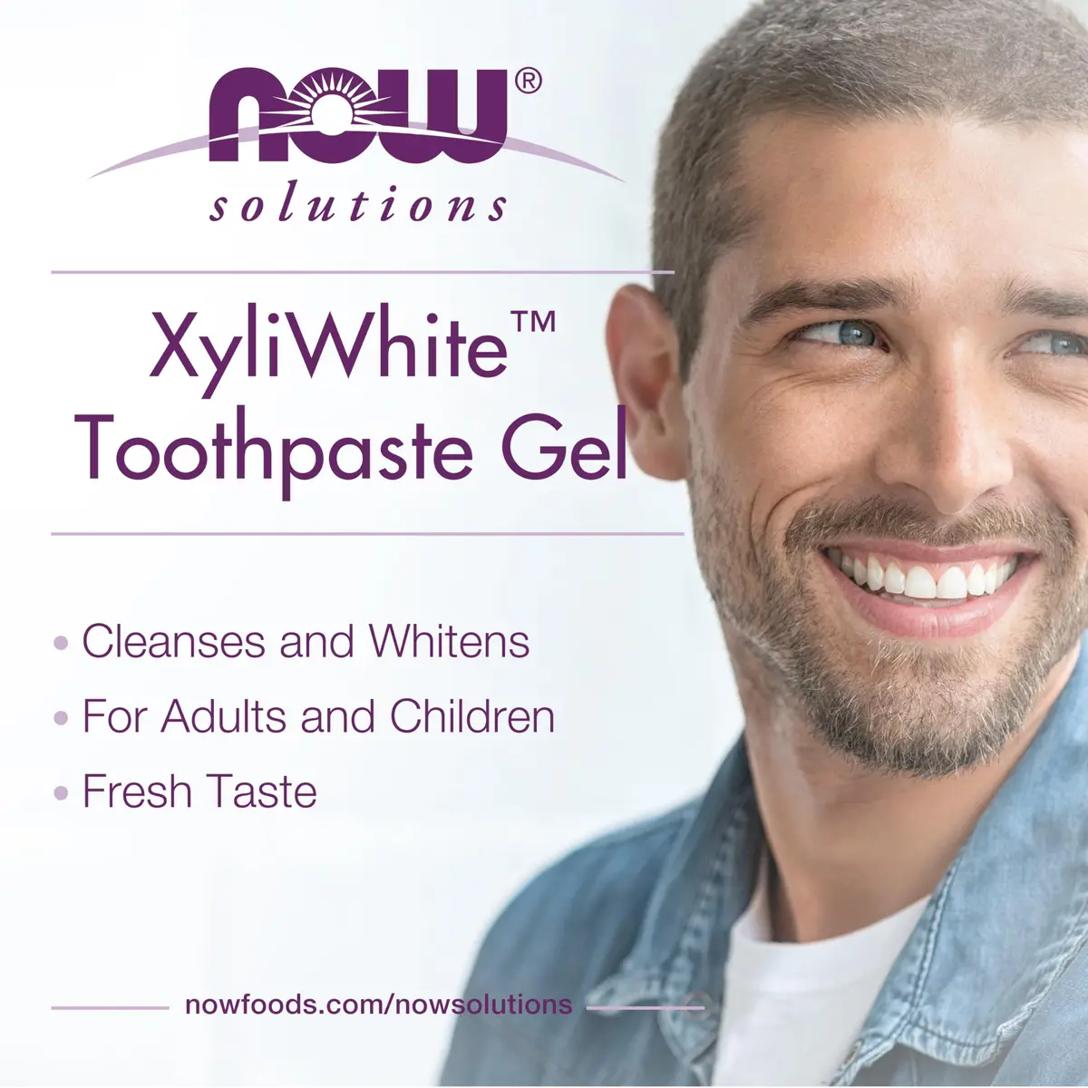 NOW Xyliwhite™ Toothpaste Gel, Coconut Oil, 6.4 oz | Fluoride-Free, Whitens & Refreshes - view 2