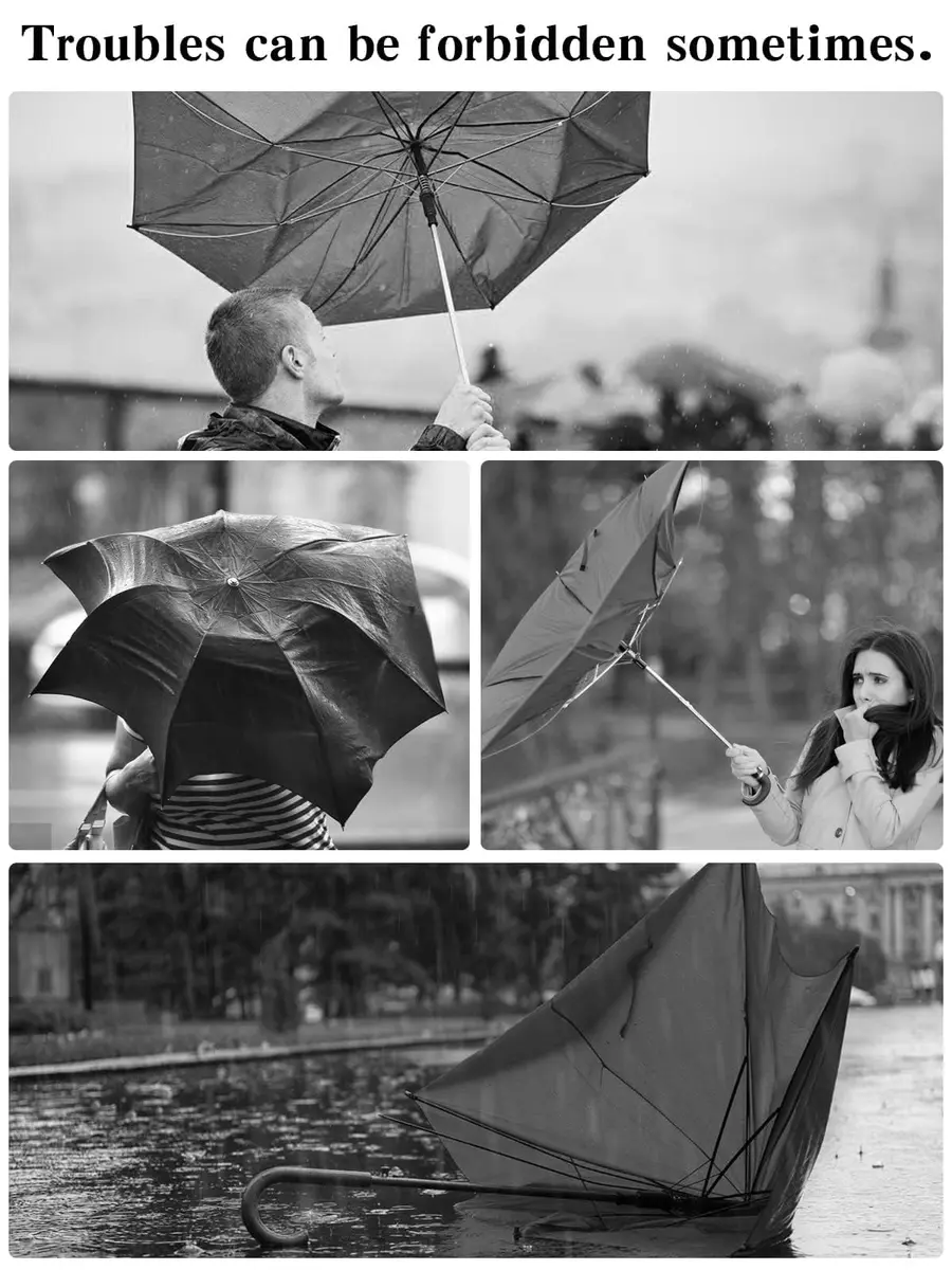 Kalolary UPF 50+ UV Protection Compact Golf Umbrella 62 Inch Windproof Waterproof - view 5
